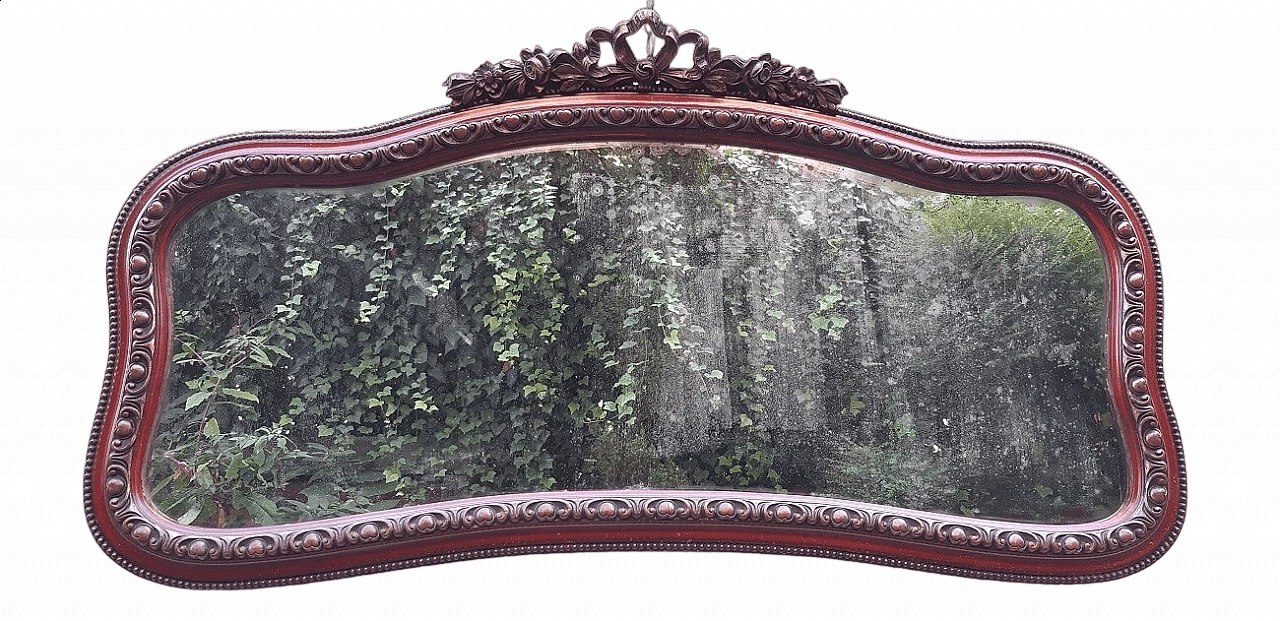 French amaranth red wood mirror, second half of the 19th century 9