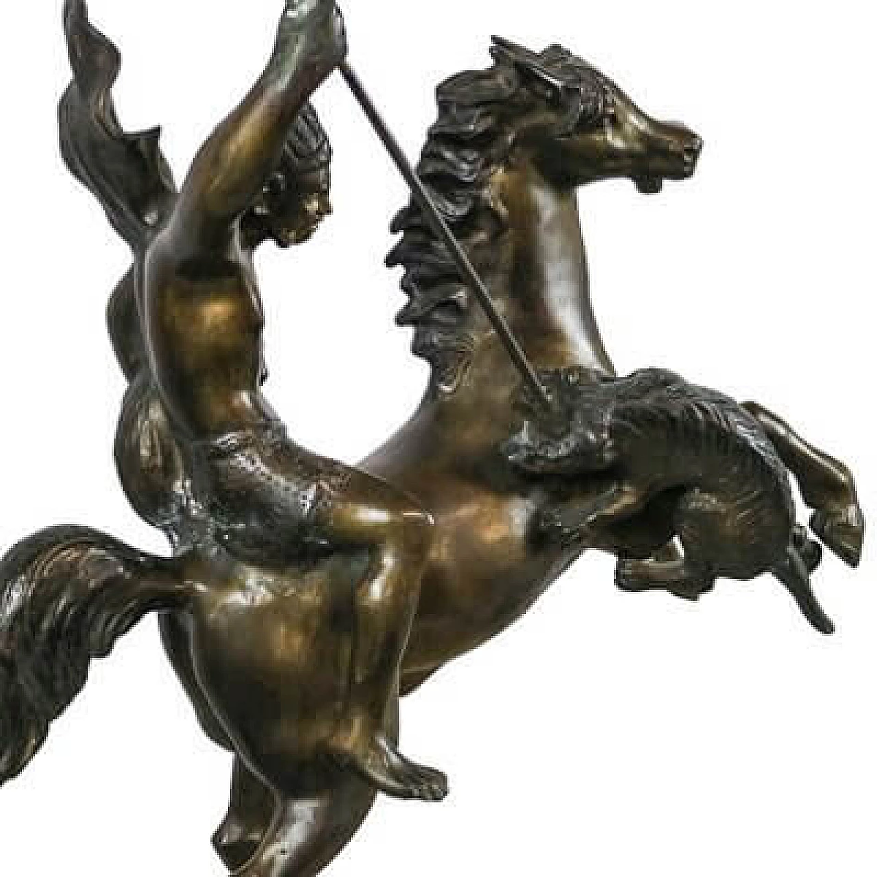 Indian warrior on horseback, reproduction after Tommaso Campajola, bronze sculpture 8