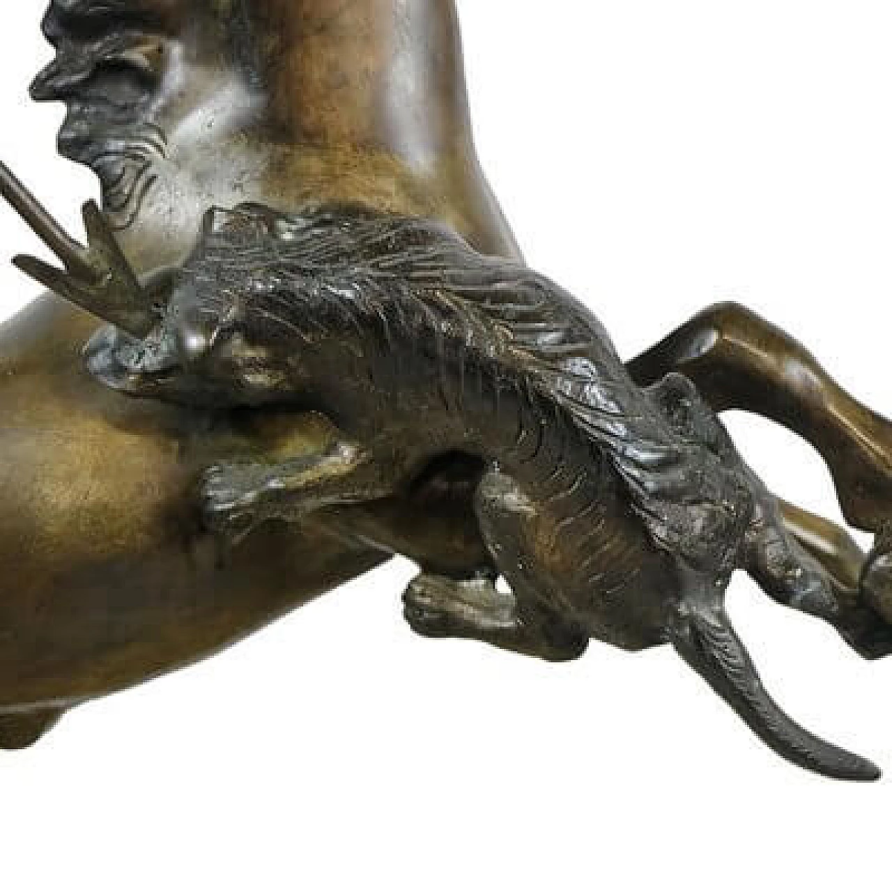 Guerriero indiano a cavallo, riproduzione da Tommaso Campajola, scultura in bronzo 10
