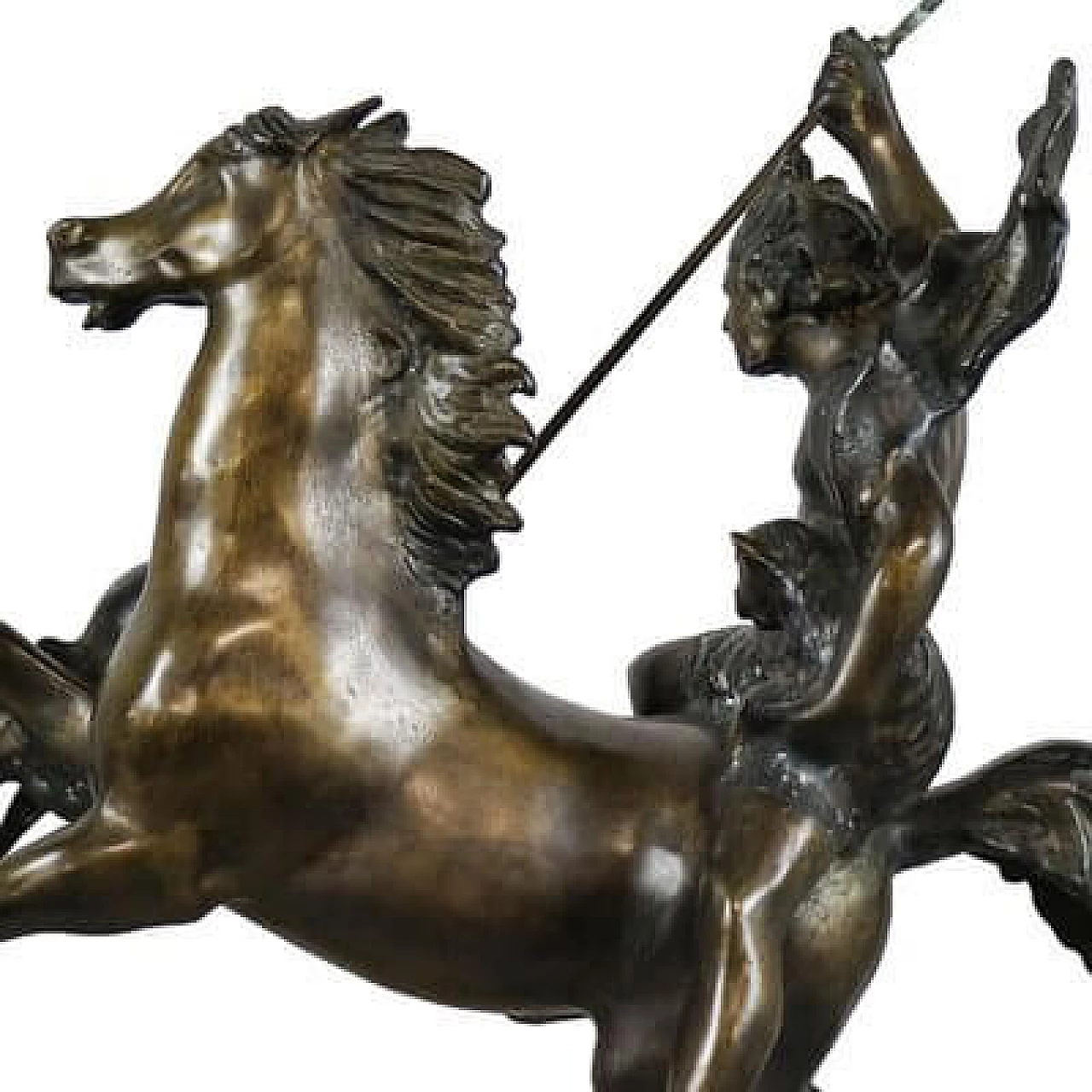Indian warrior on horseback, reproduction after Tommaso Campajola, bronze sculpture 13