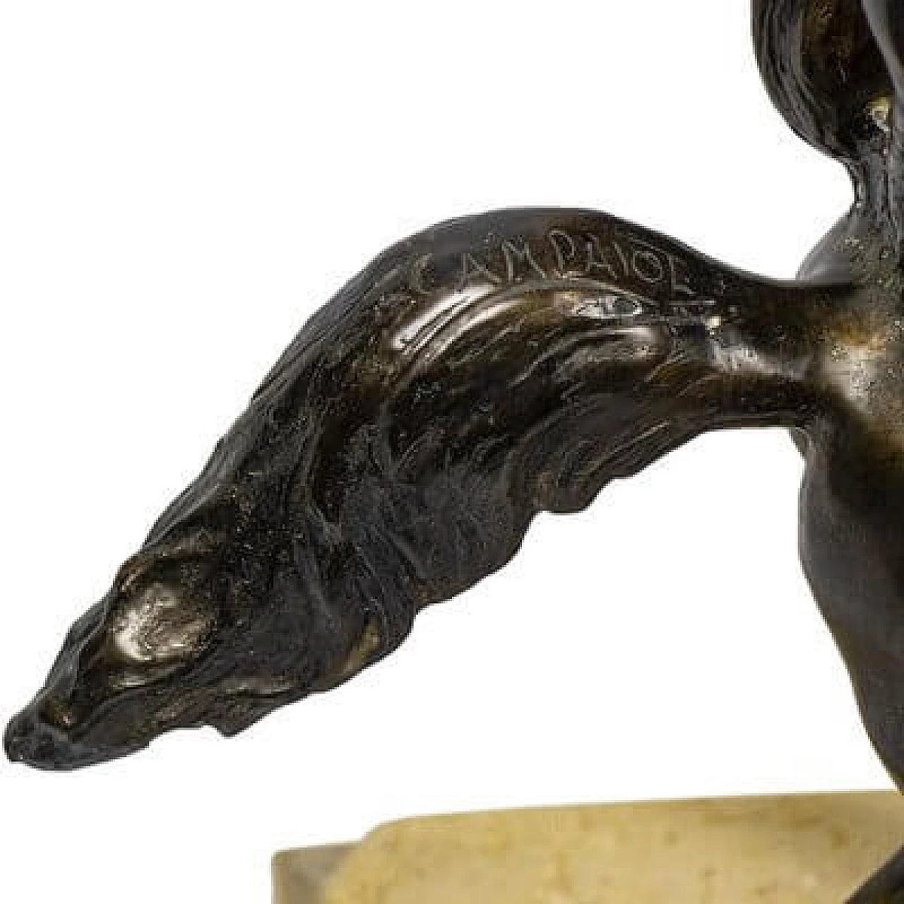 Indian warrior on horseback, reproduction after Tommaso Campajola, bronze sculpture 15