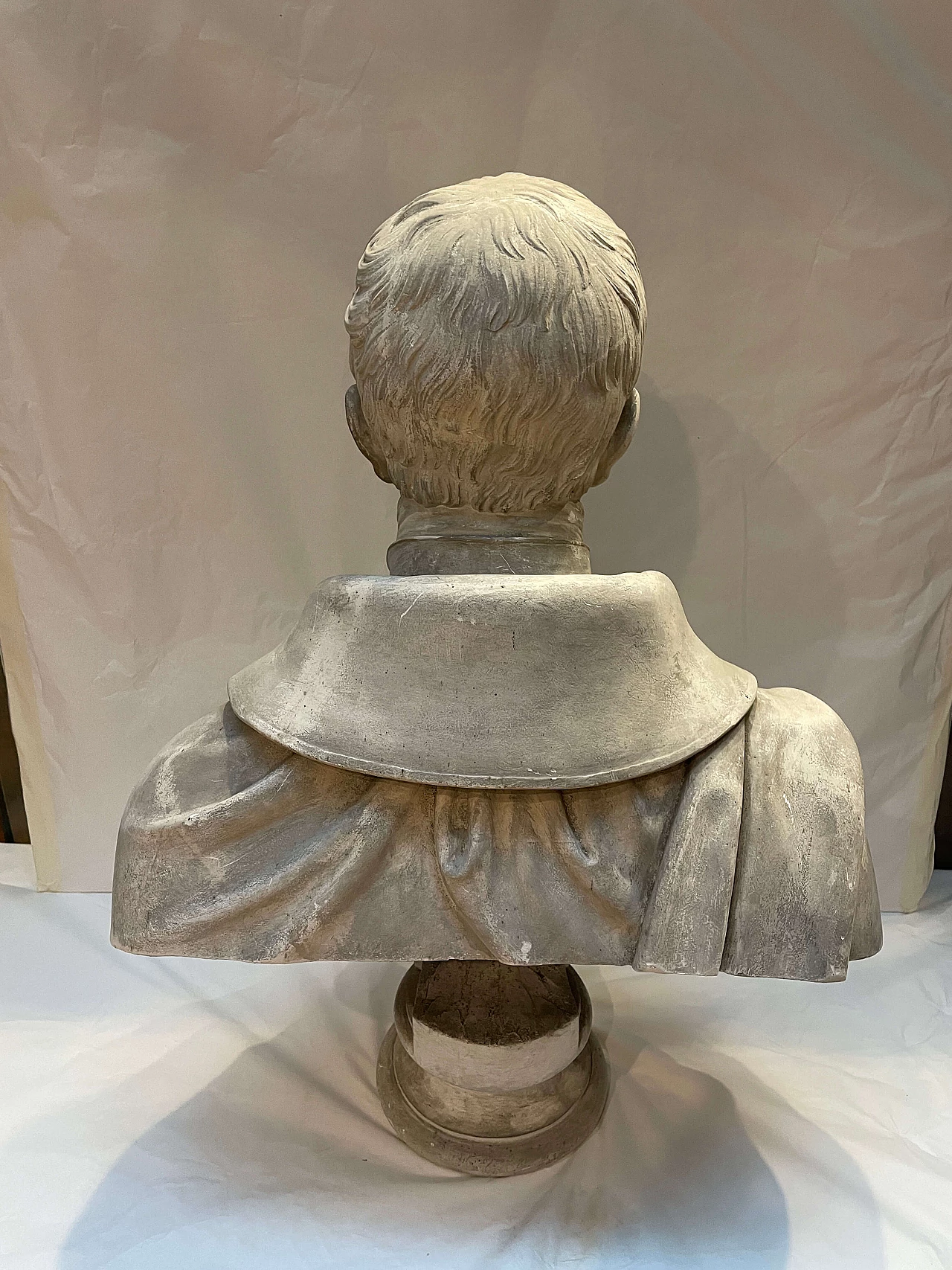 Plaster bust of a Lombard gentleman, 19th century 9