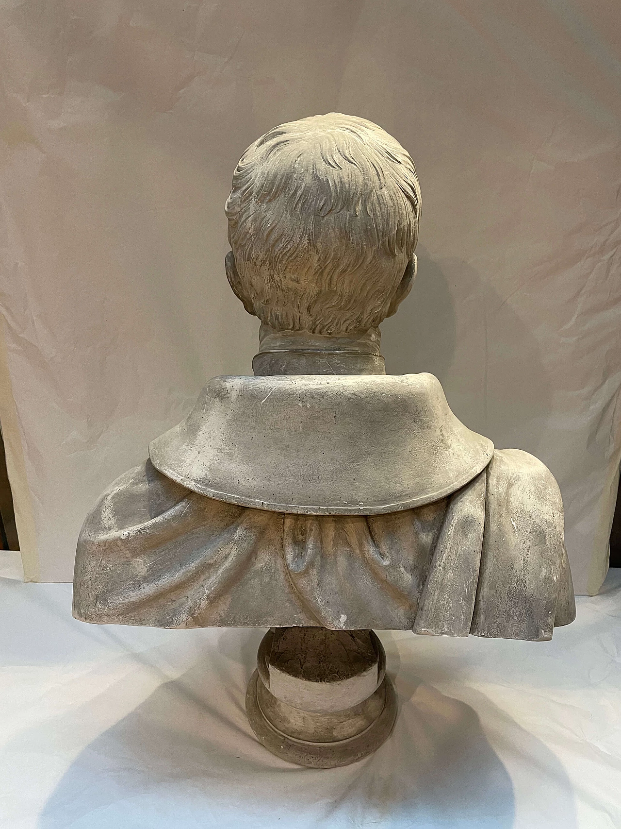 Busto in gesso raffigurante gentiluomo lombardo, '800 9