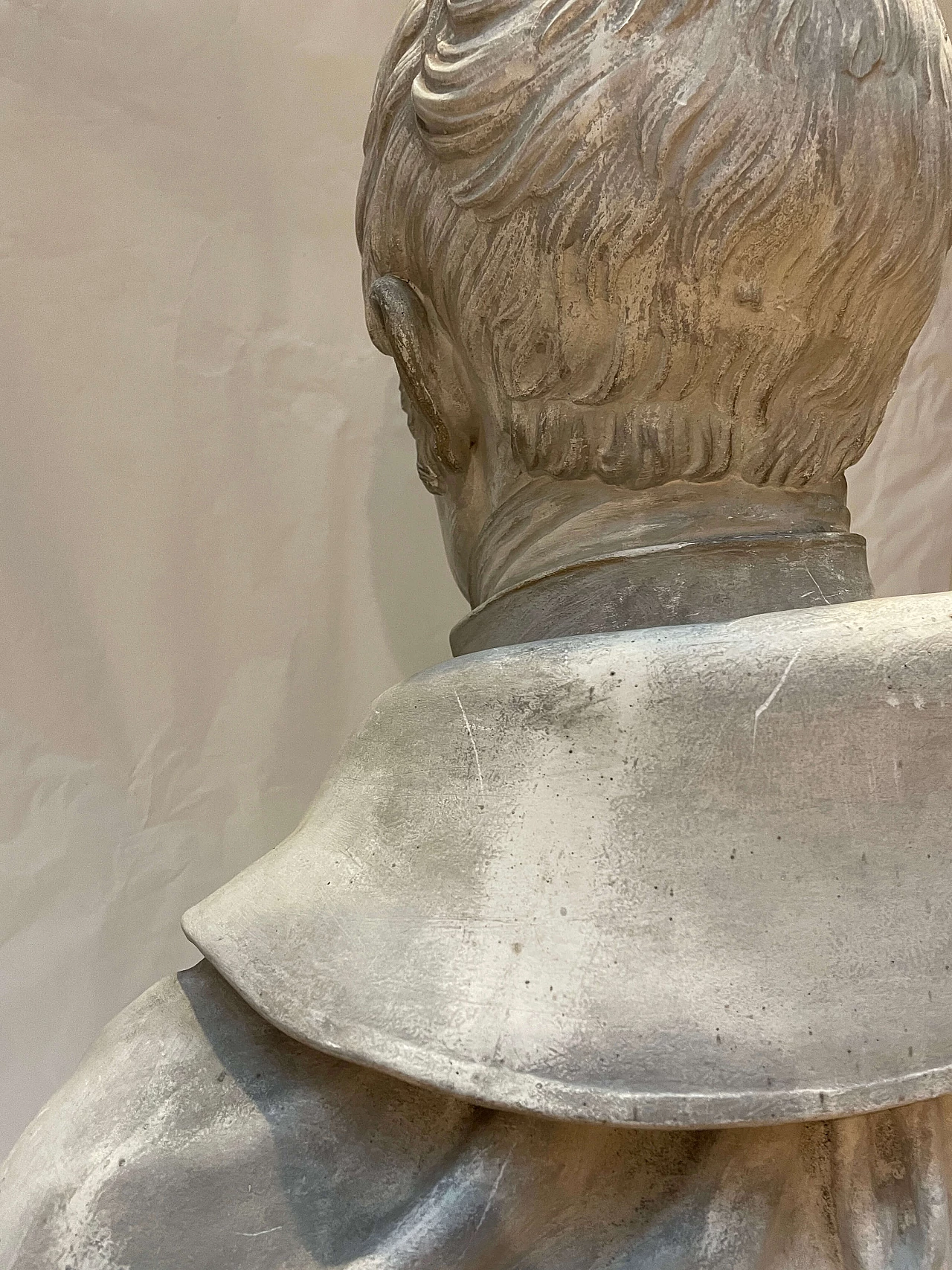 Busto in gesso raffigurante gentiluomo lombardo, '800 10