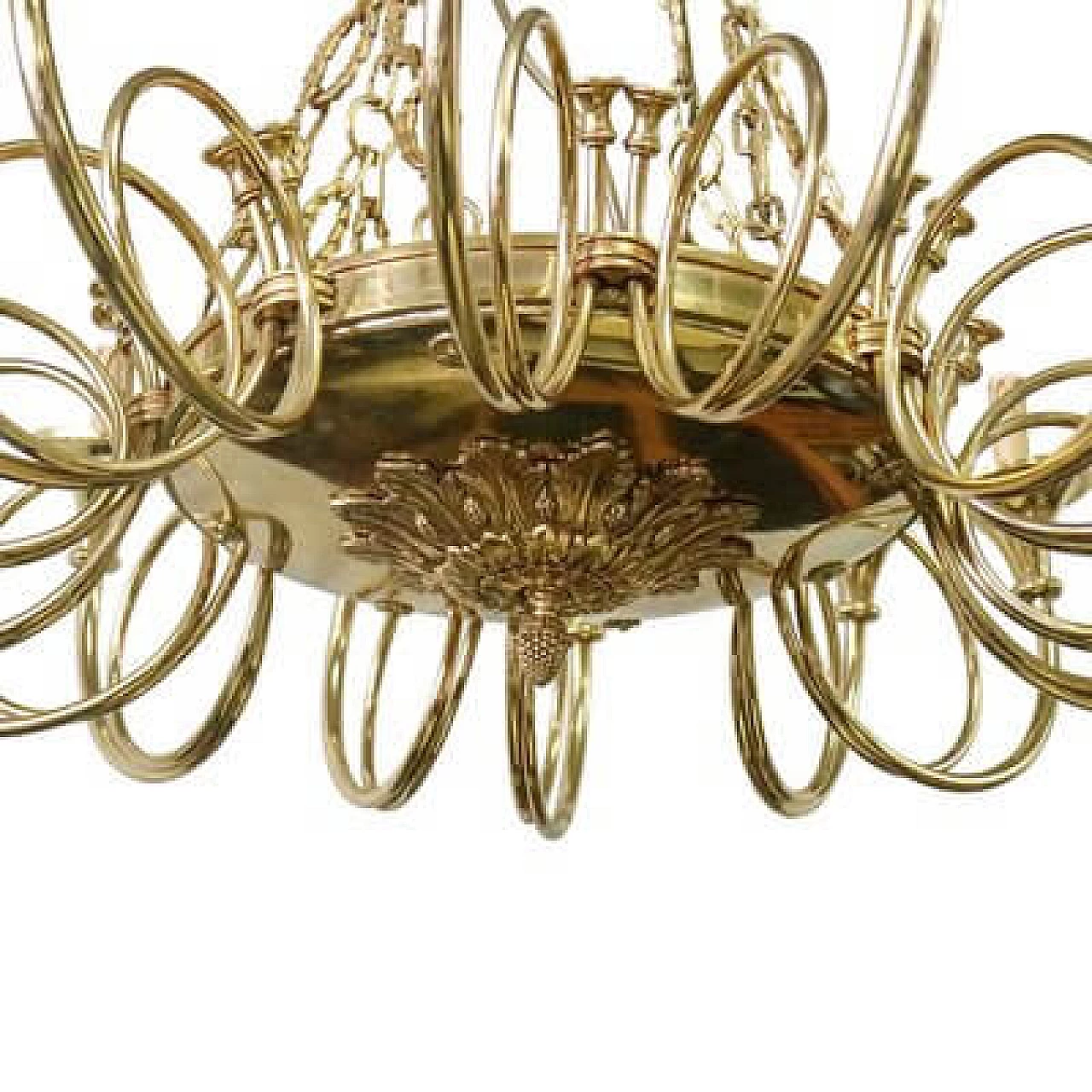 Gilded bronze chandelier, 1950s 5