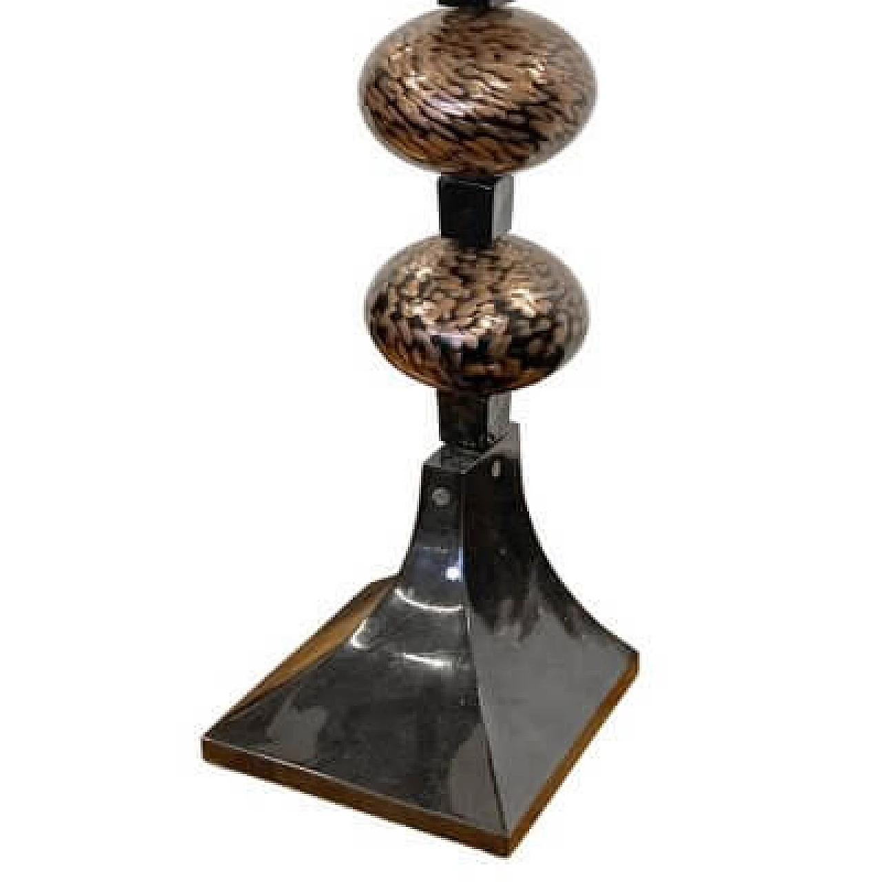 Coppia di lampade da tavolo con stelo in vetro di Murano, anni '60 5