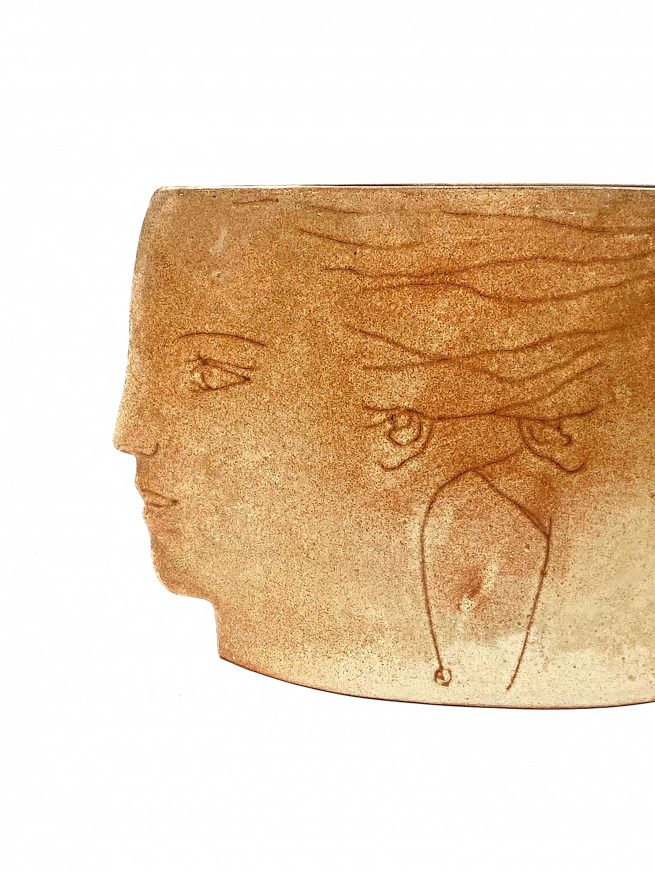 Vaso in ceramica Visages, anni '60 14