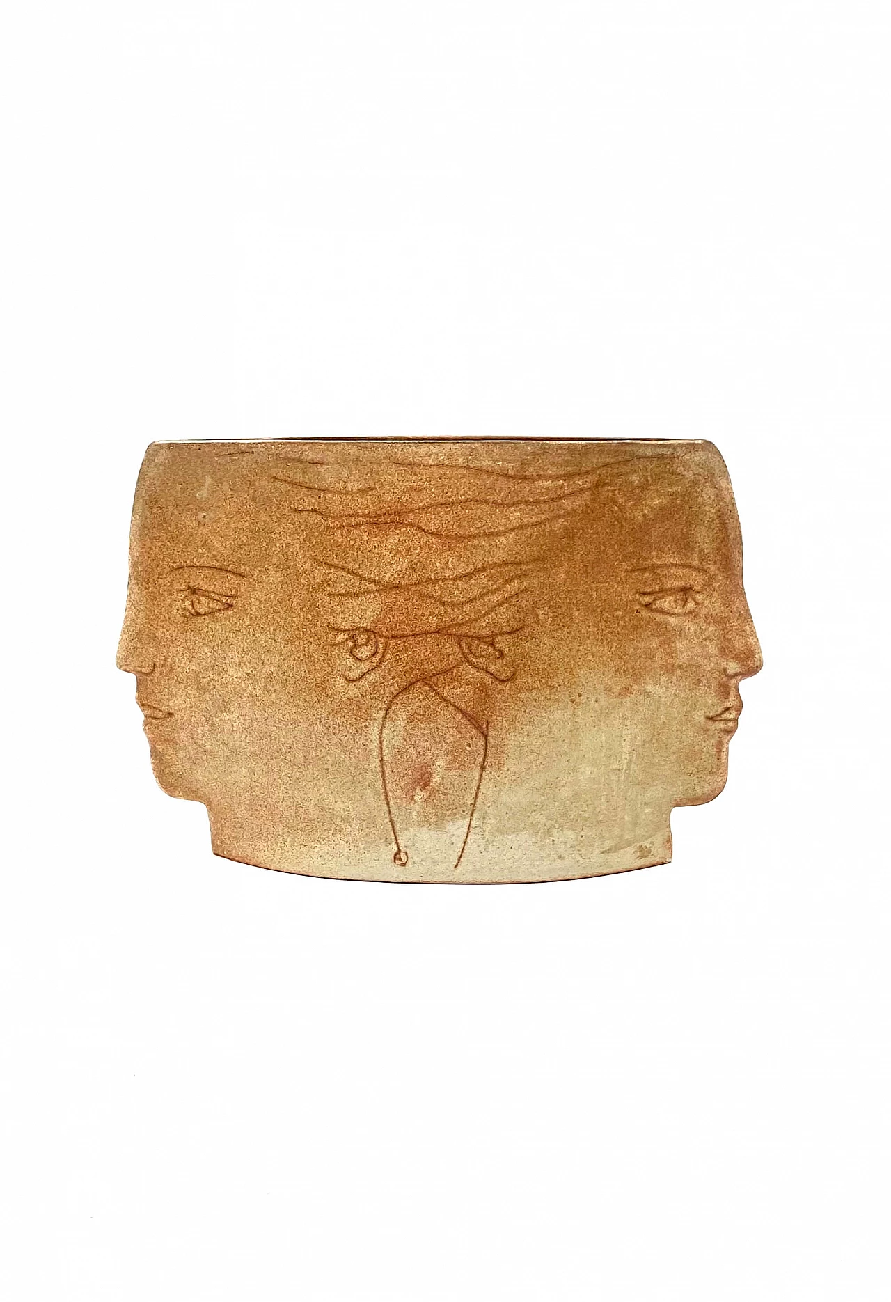 Vaso in ceramica Visages, anni '60 18