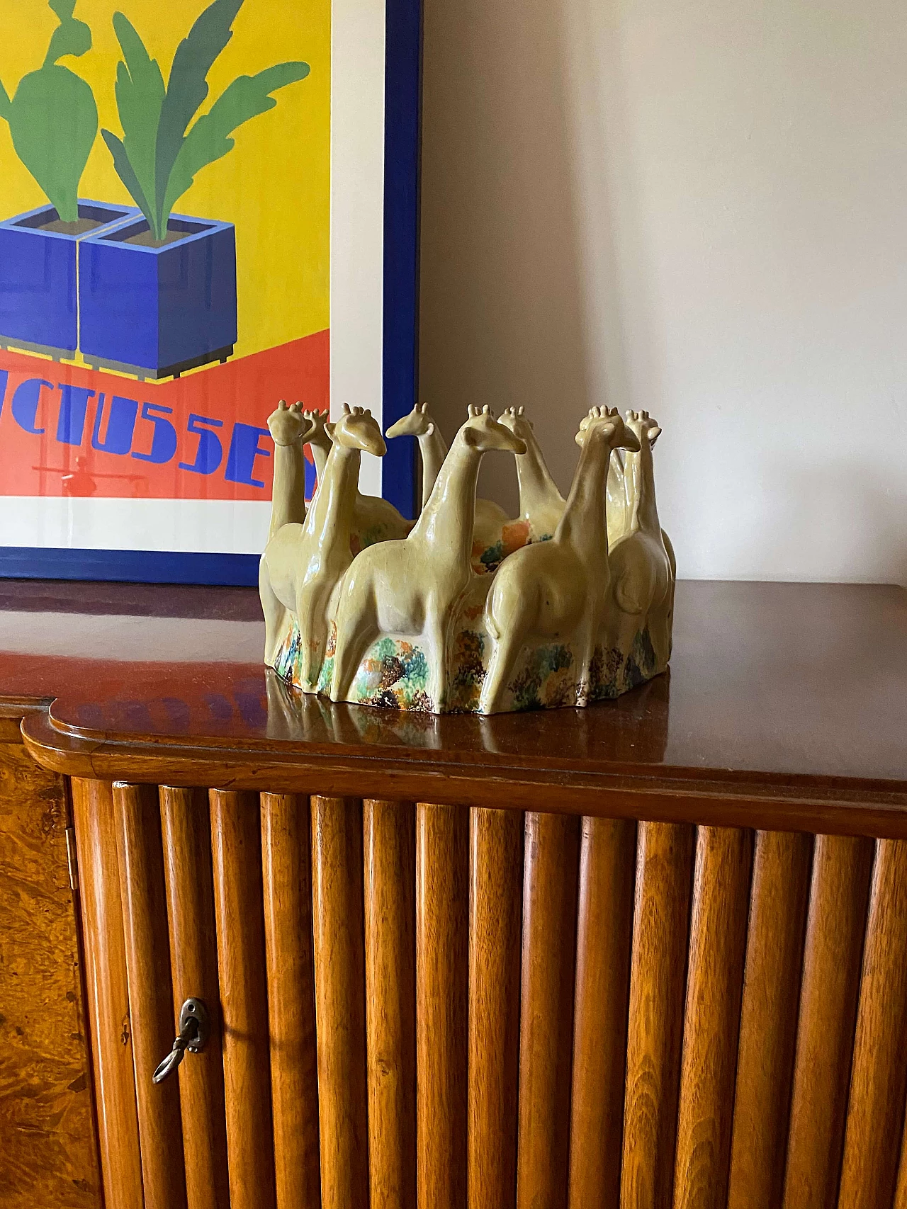 Centrotavola in ceramica di ND Dolfi Ceramiche d'Arte, anni '90 2