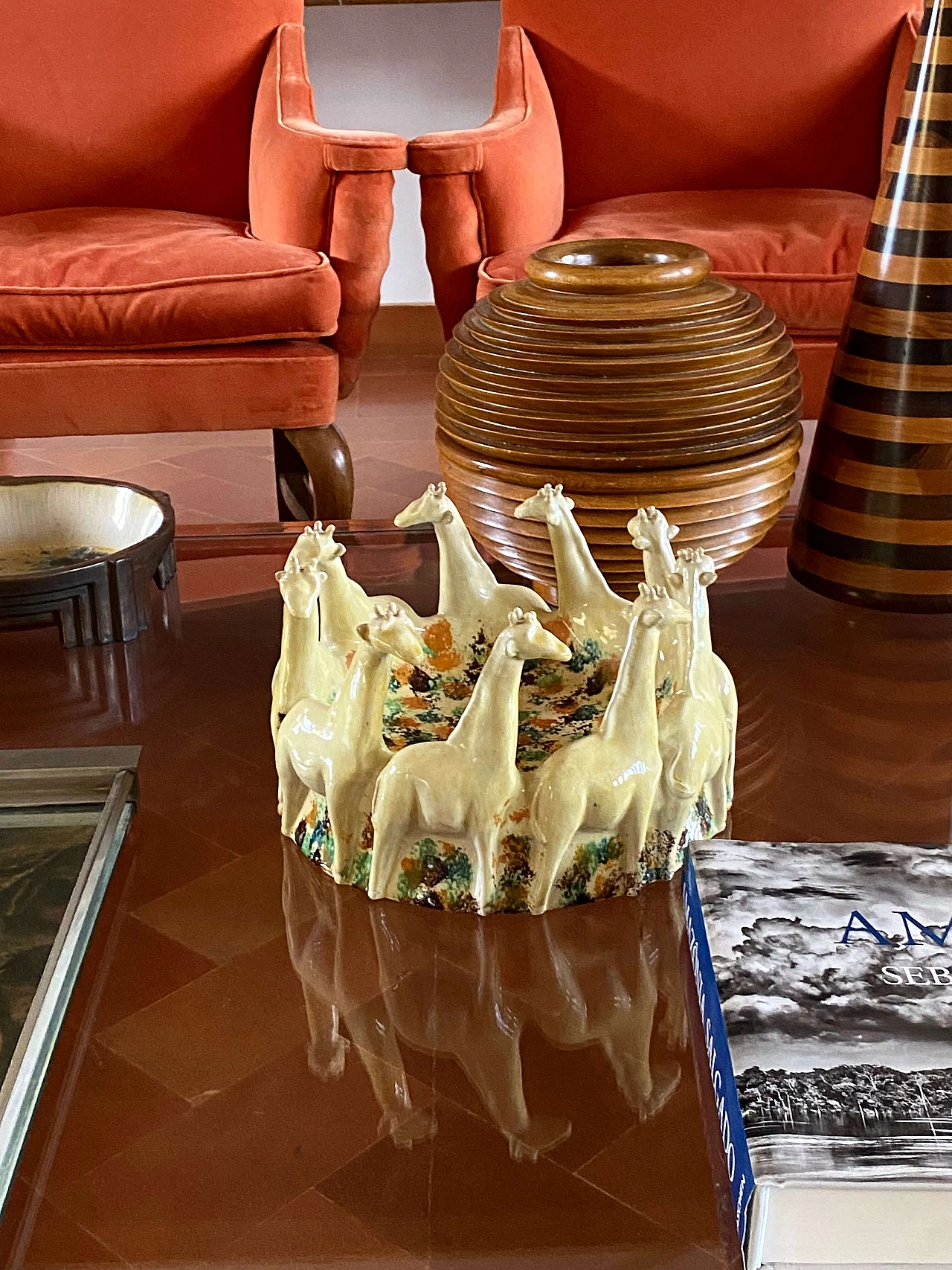 Centrotavola in ceramica di ND Dolfi Ceramiche d'Arte, anni '90 7