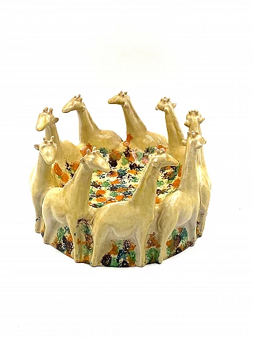 Ceramic centerpiece by ND Dolfi Ceramiche d'Arte, 1990s