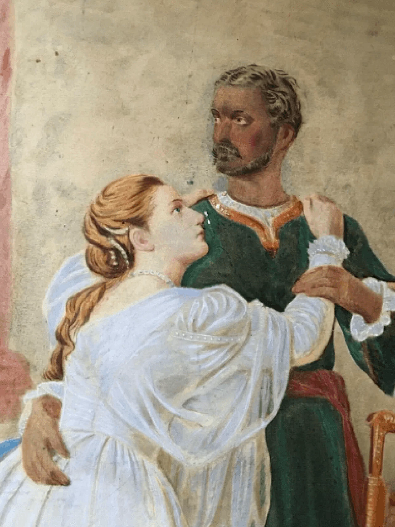 Othello and Desdemona, tempera on photo, 19th century 7