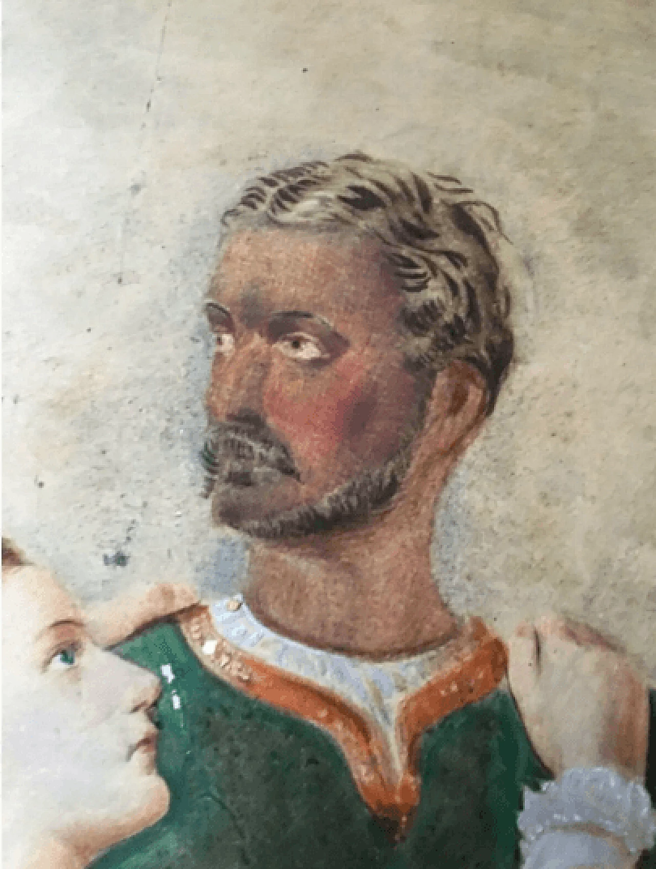 Othello and Desdemona, tempera on photo, 19th century 10