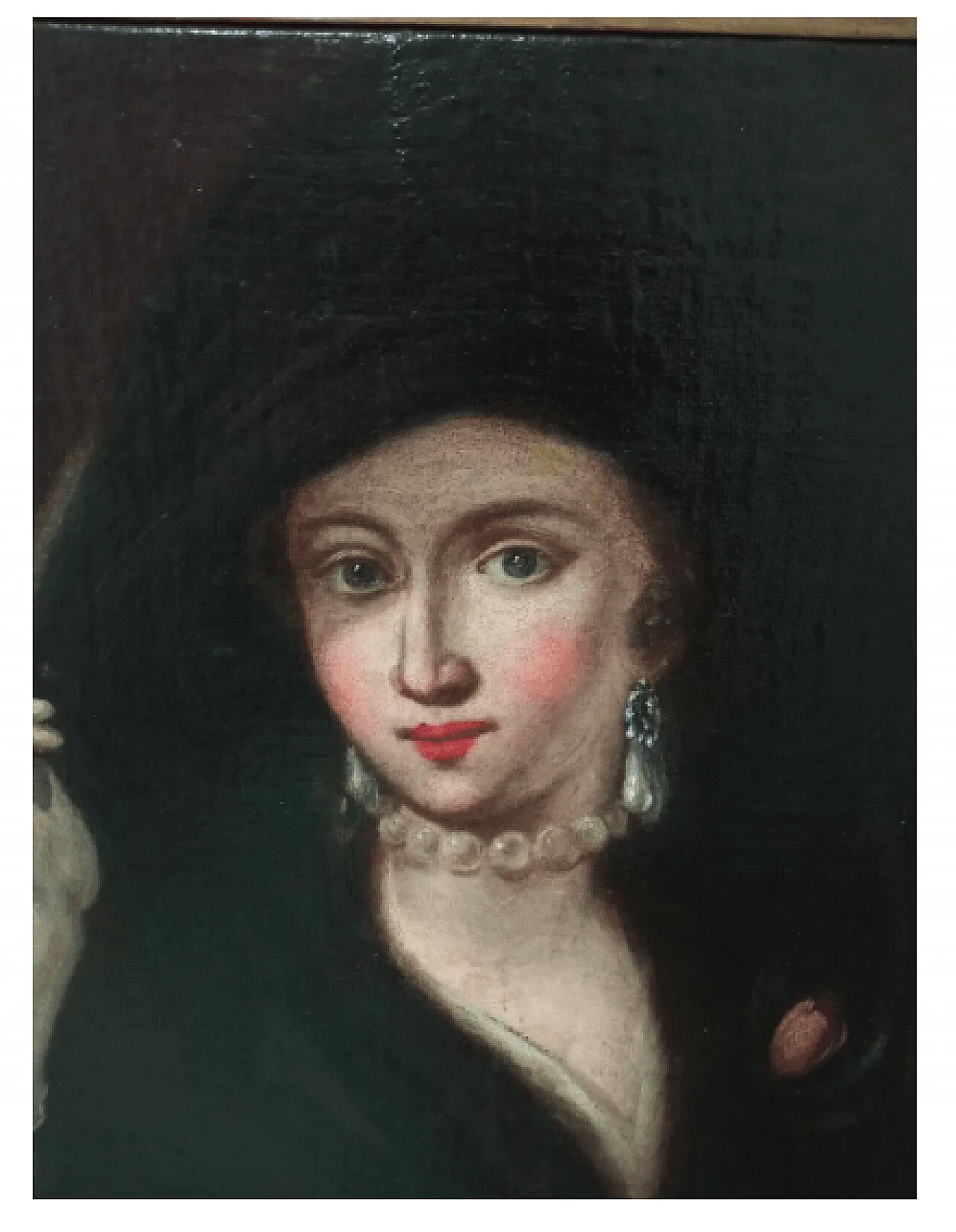 Ritratto di donna francese, dipinto ad olio, '800 2