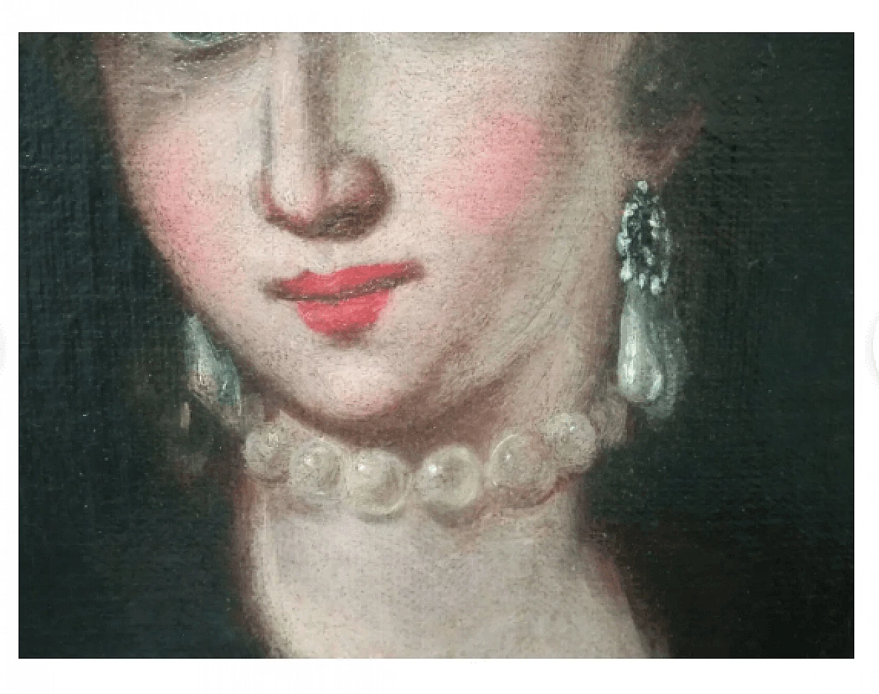 Ritratto di donna francese, dipinto ad olio, '800 4