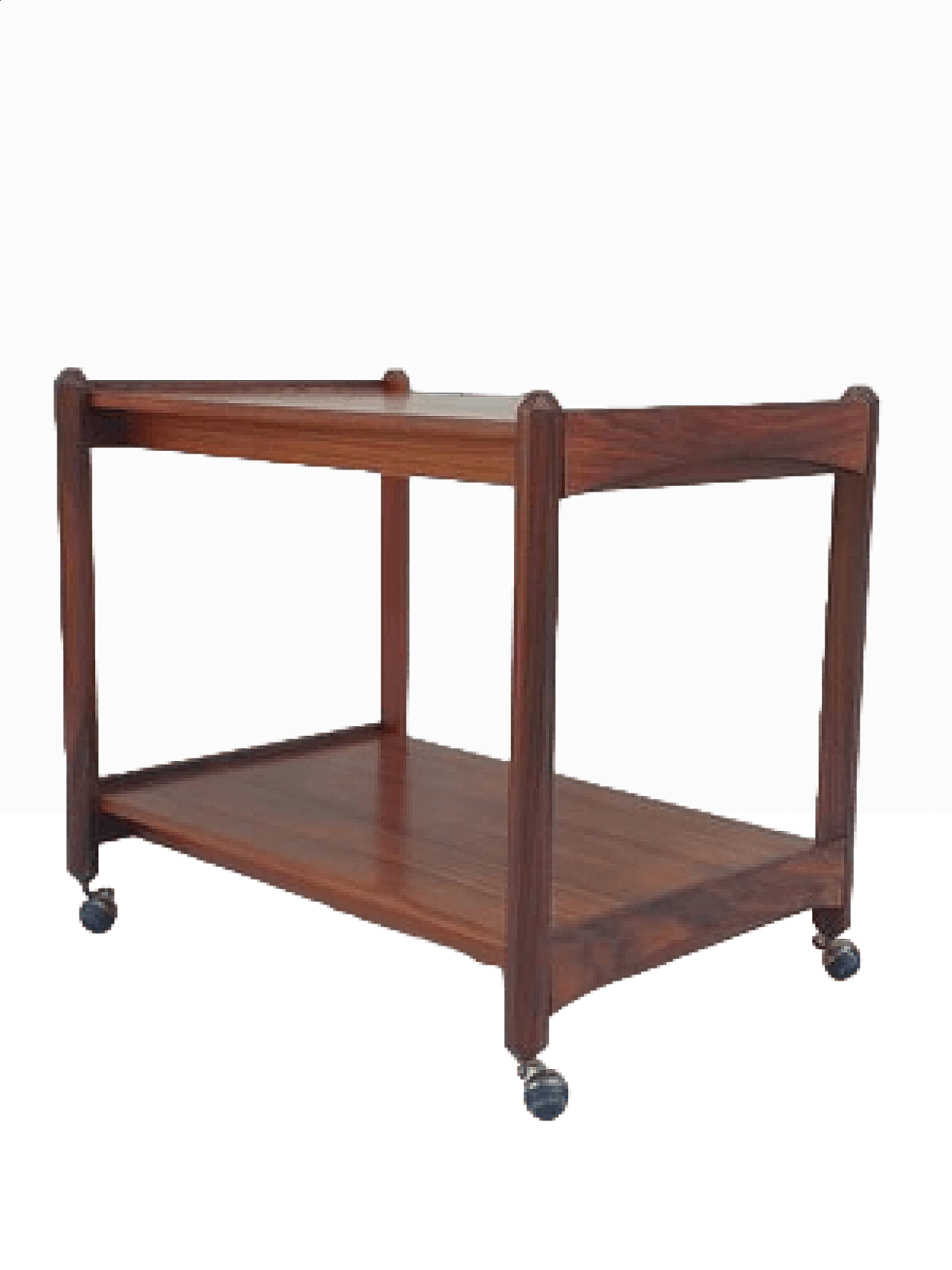 Rosewood trolley with shelves attributed to Dino Cavalli for Ditta Tredici, Pavia, 1960s 9