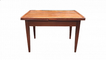 Oak dining table with drawers, mid-19th century