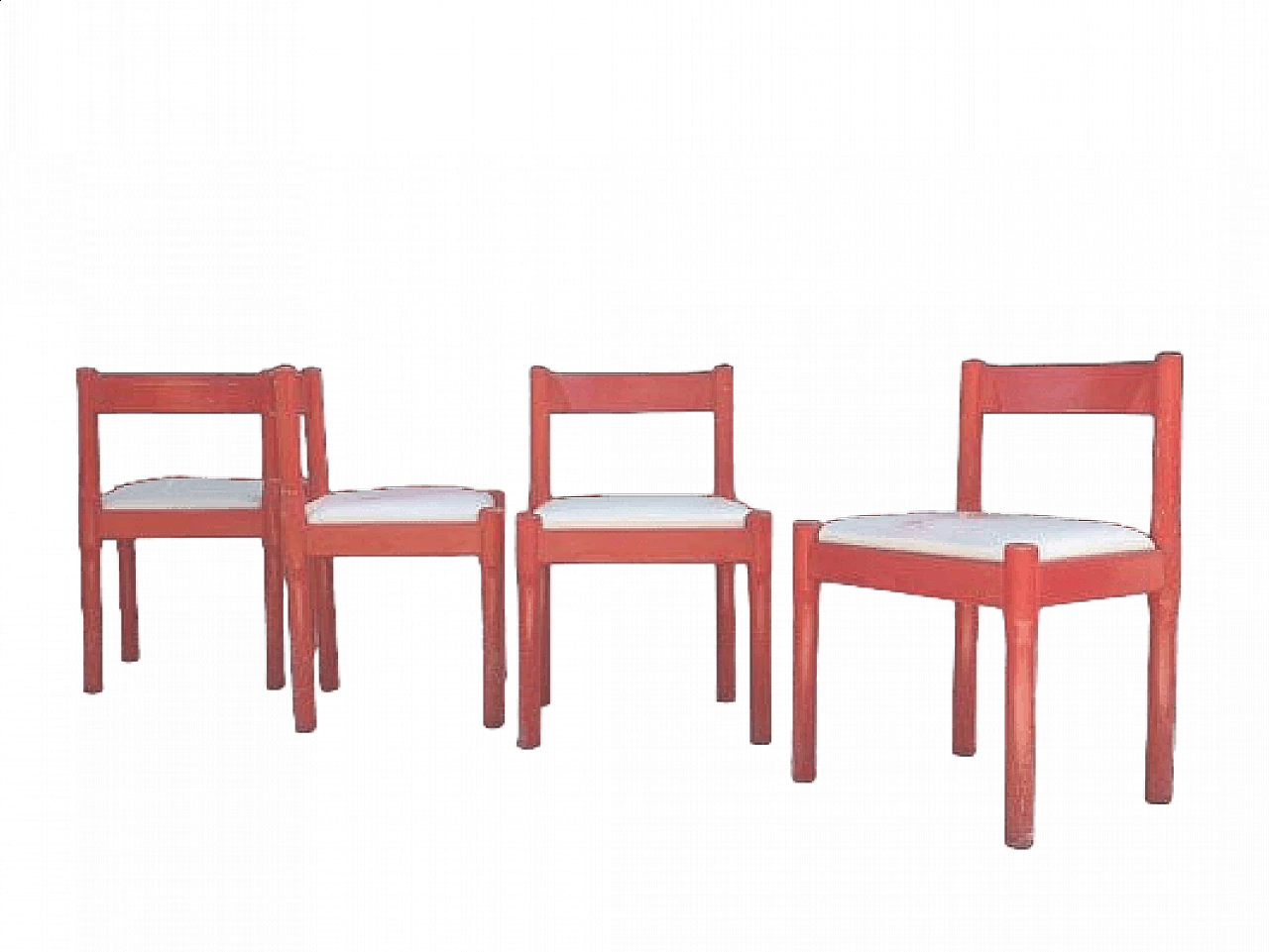 4 Carimate chairs by Vico Magistretti for Cassina, 1960s 12