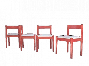 4 Carimate chairs by Vico Magistretti for Cassina, 1960s