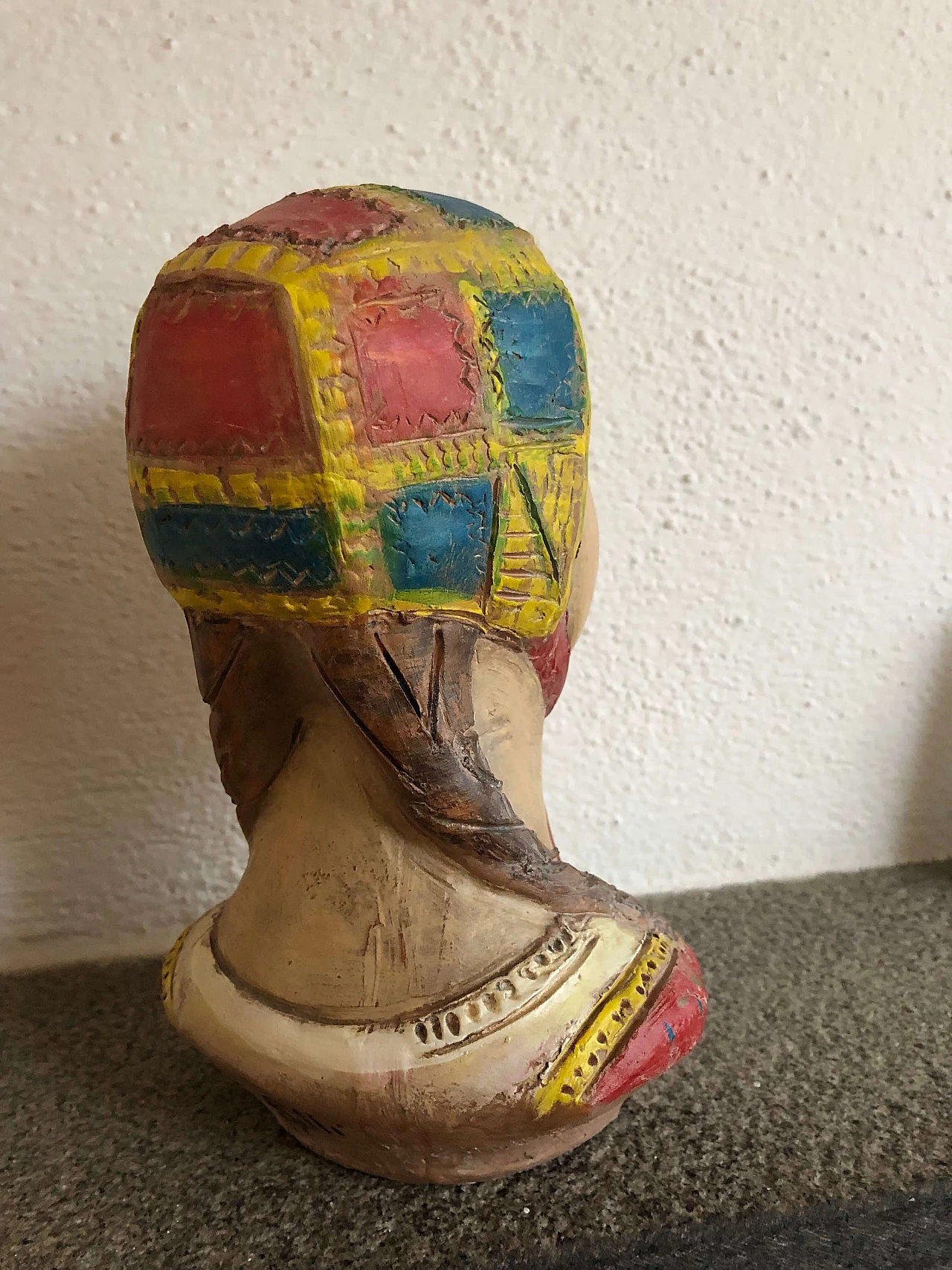 Claudio Pulli, testa di bambina di Desulo, scultura in terracotta, anni '40 3