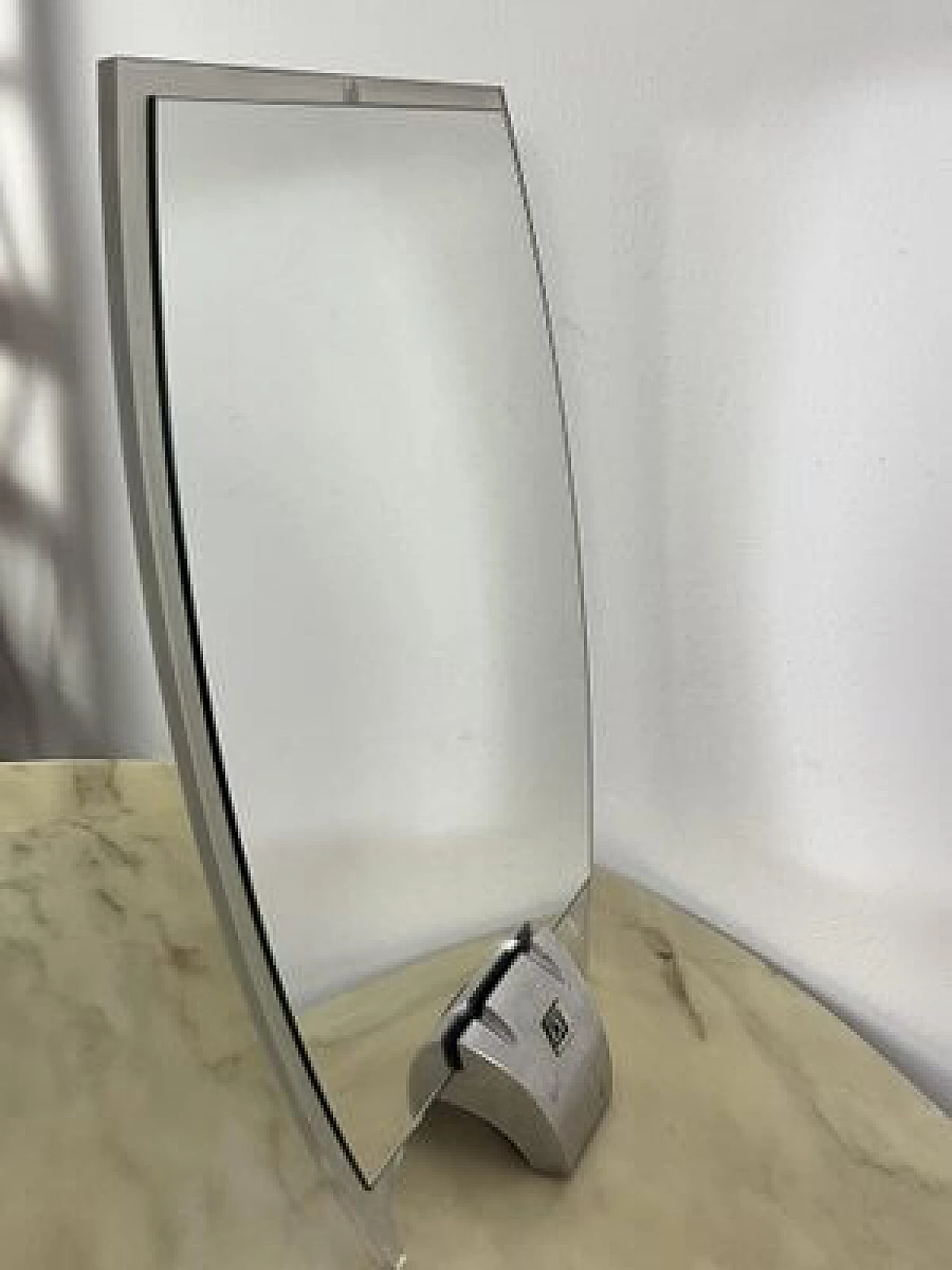 Table mirror with steel base, 1980s 5