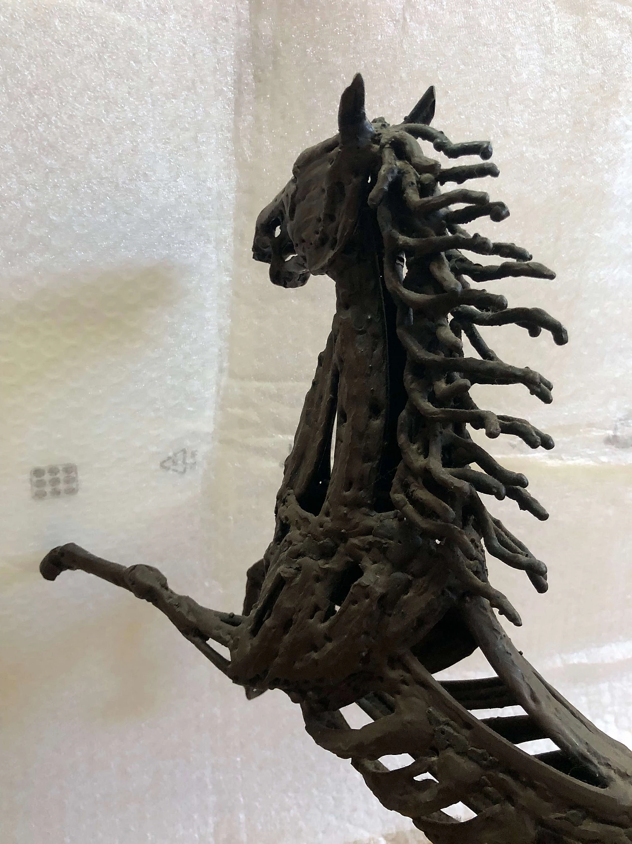 Remo Bombardieri, cavallo, scultura in bronzo, anni '70 2