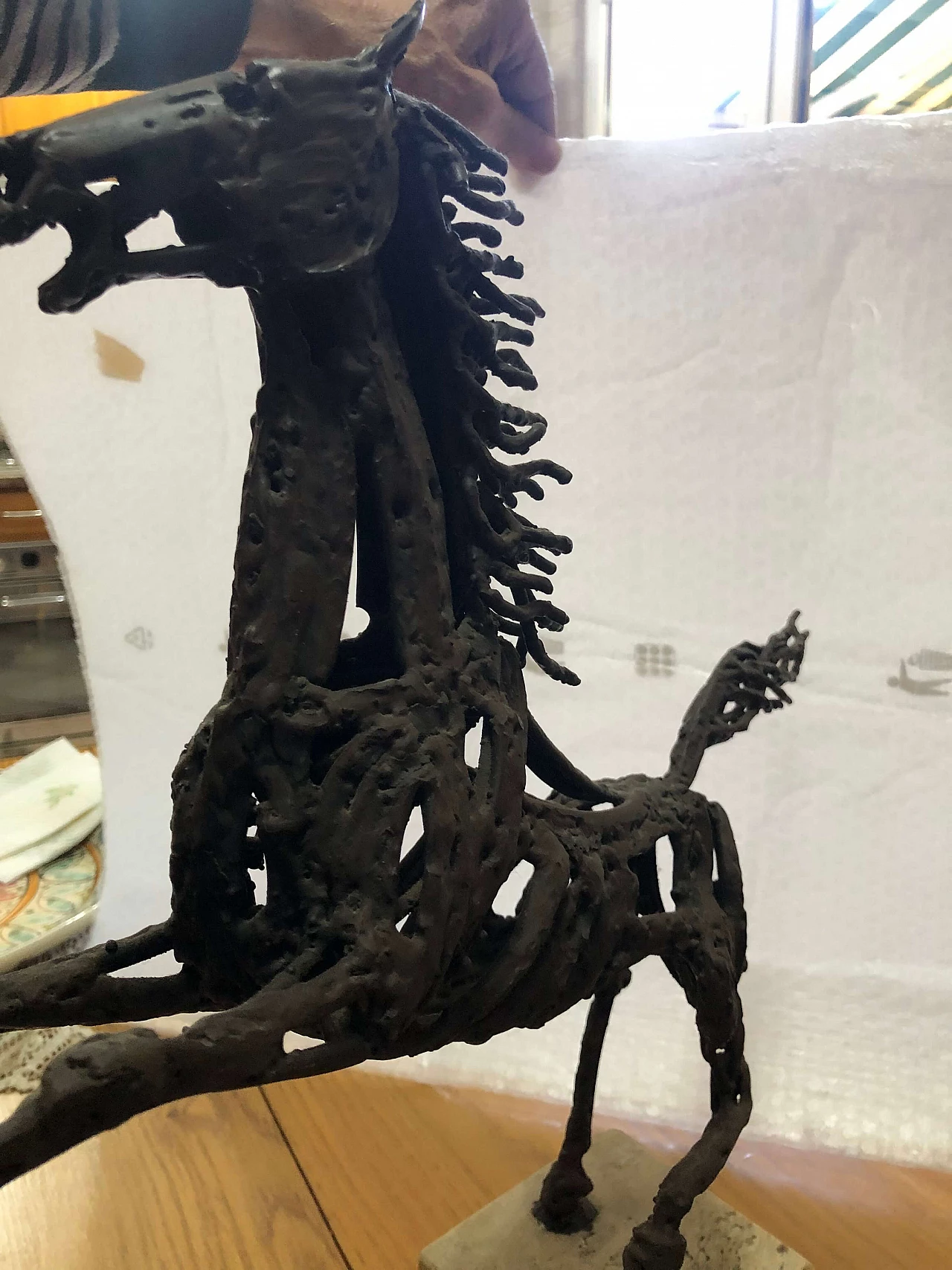 Remo Bombardieri, cavallo, scultura in bronzo, anni '70 3