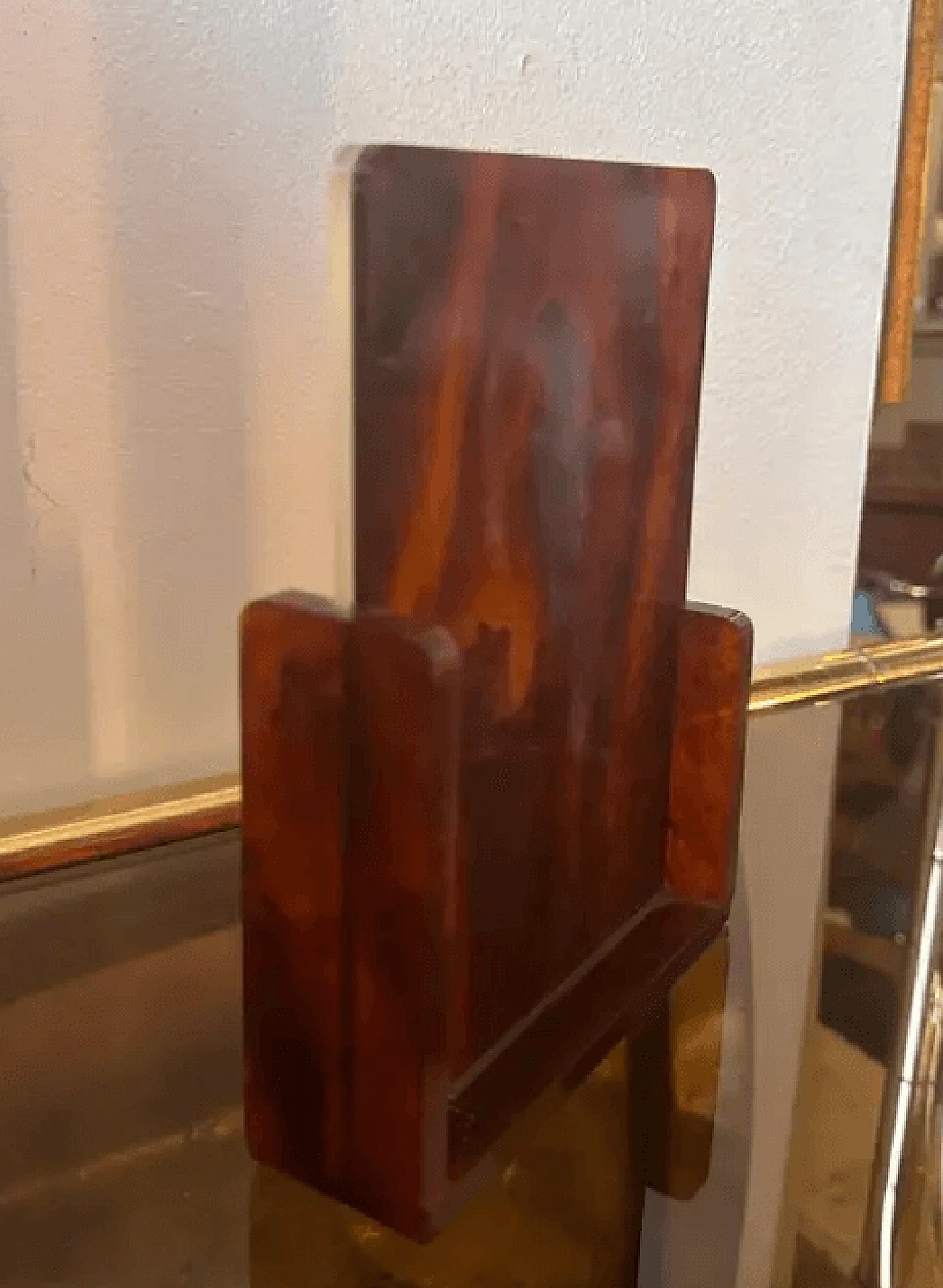 Rectangular lucite faux tortoiseshell frame, 1970s 3