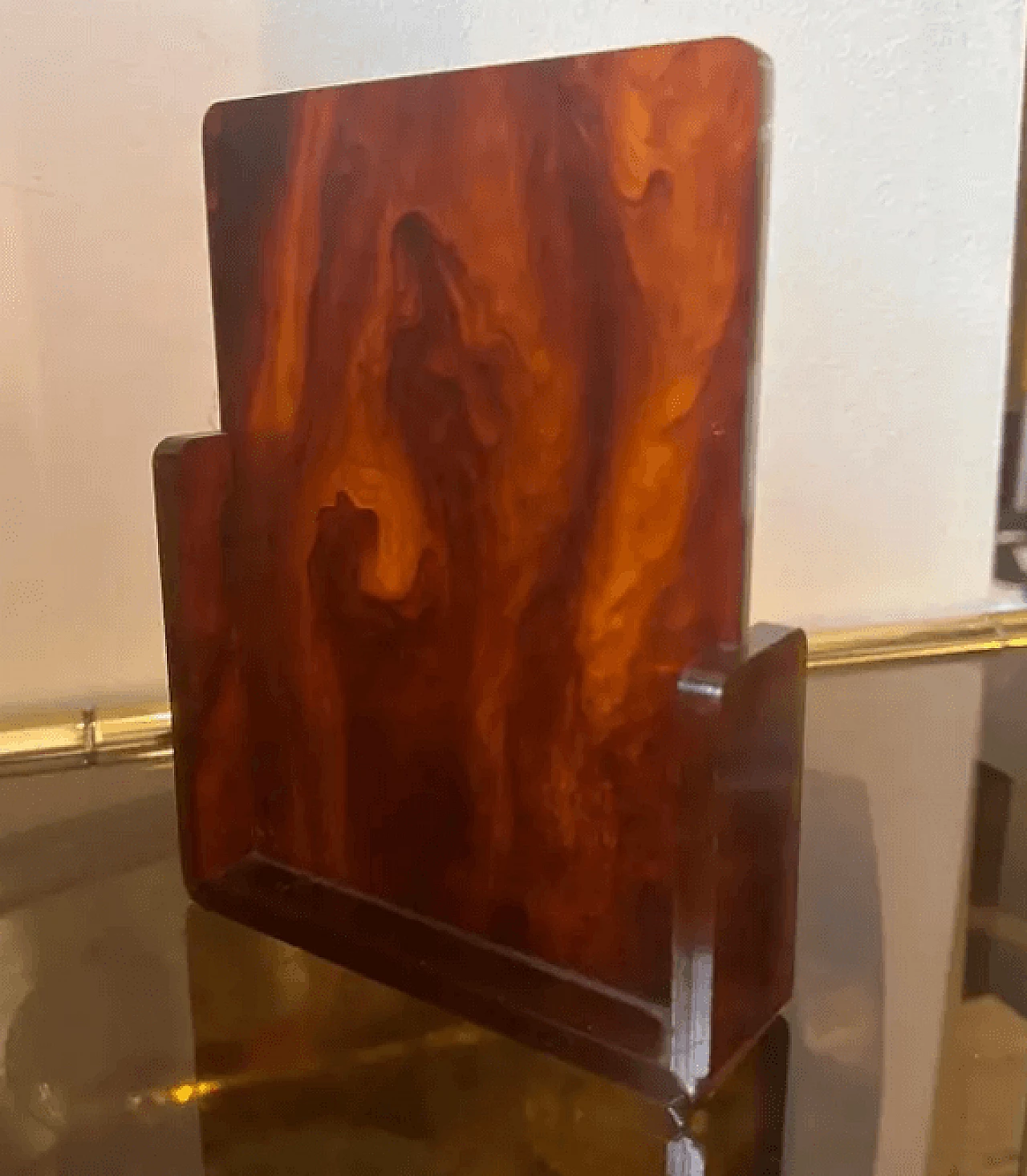 Rectangular lucite faux tortoiseshell frame, 1970s 6