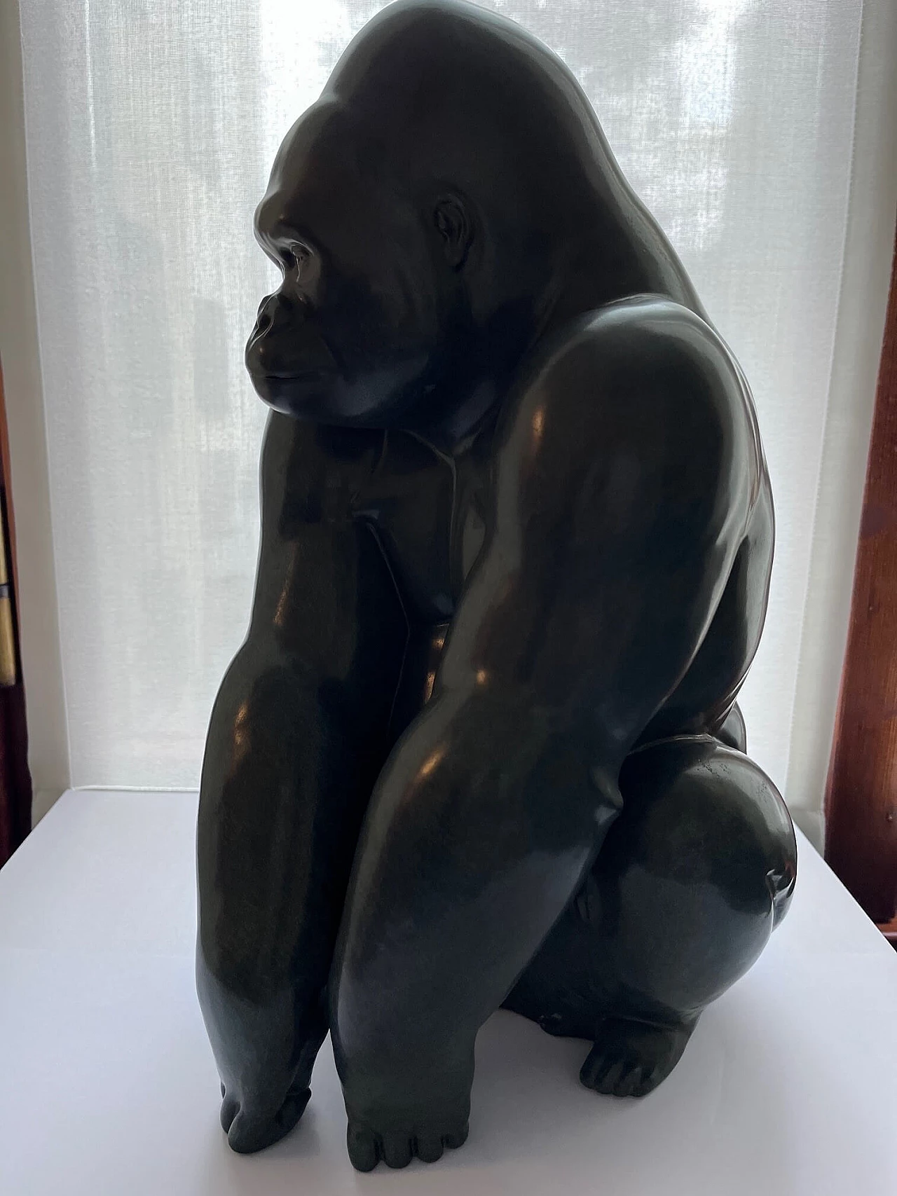 Stoneware gorilla sculpture by Marco Antonio Noguerón for Lladró, 2000s 3