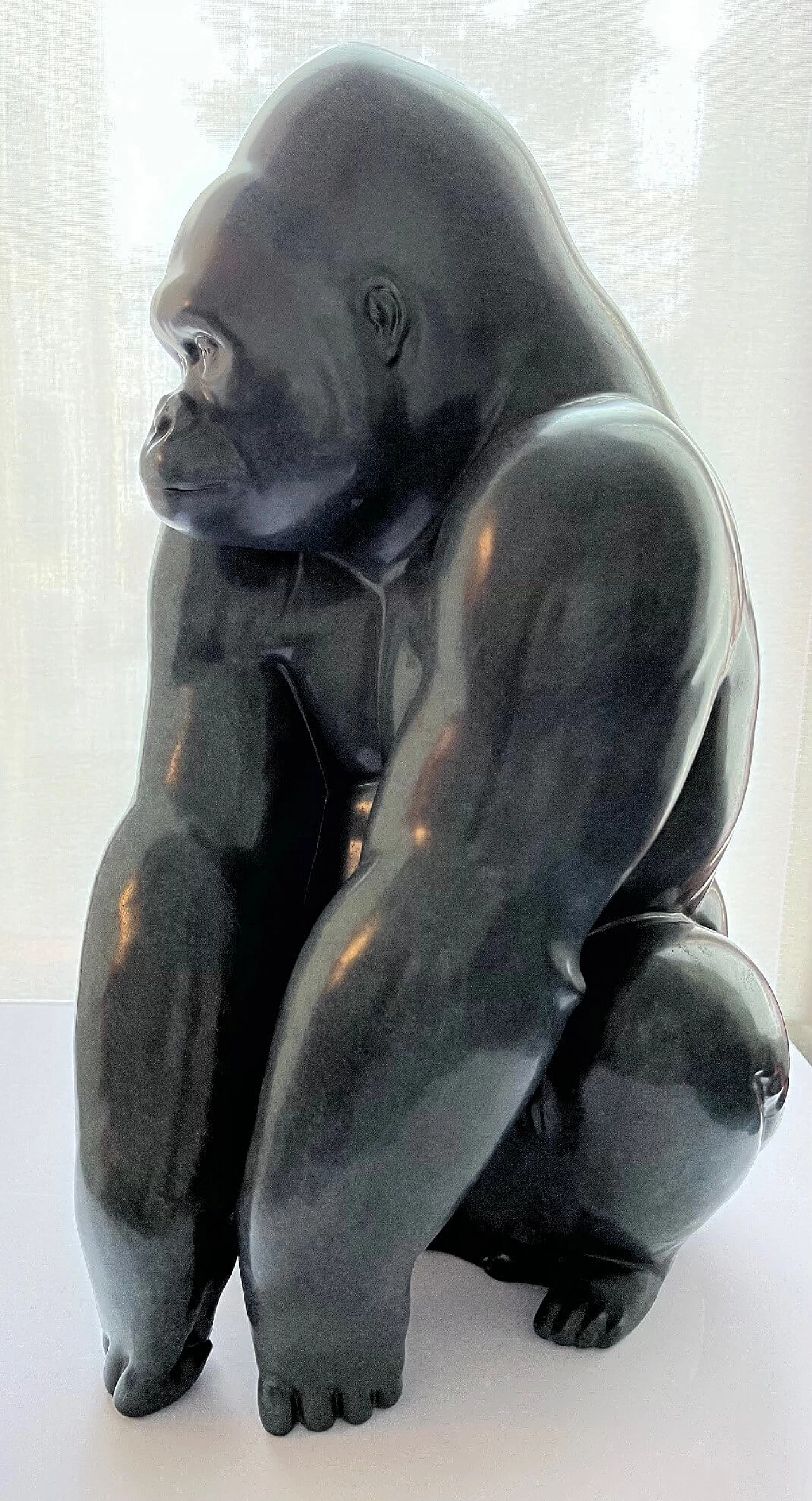 Scultura gorilla in gres di Marco Antonio Noguerón per Lladró, anni 2000 4