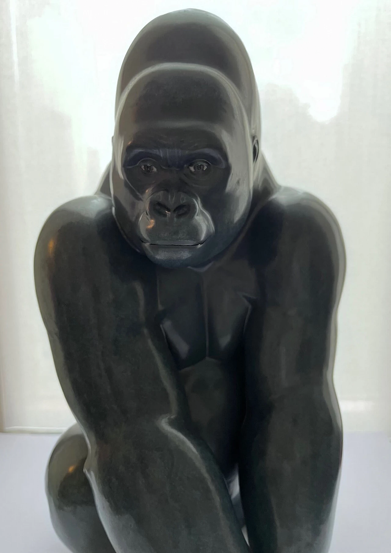 Stoneware gorilla sculpture by Marco Antonio Noguerón for Lladró, 2000s 5