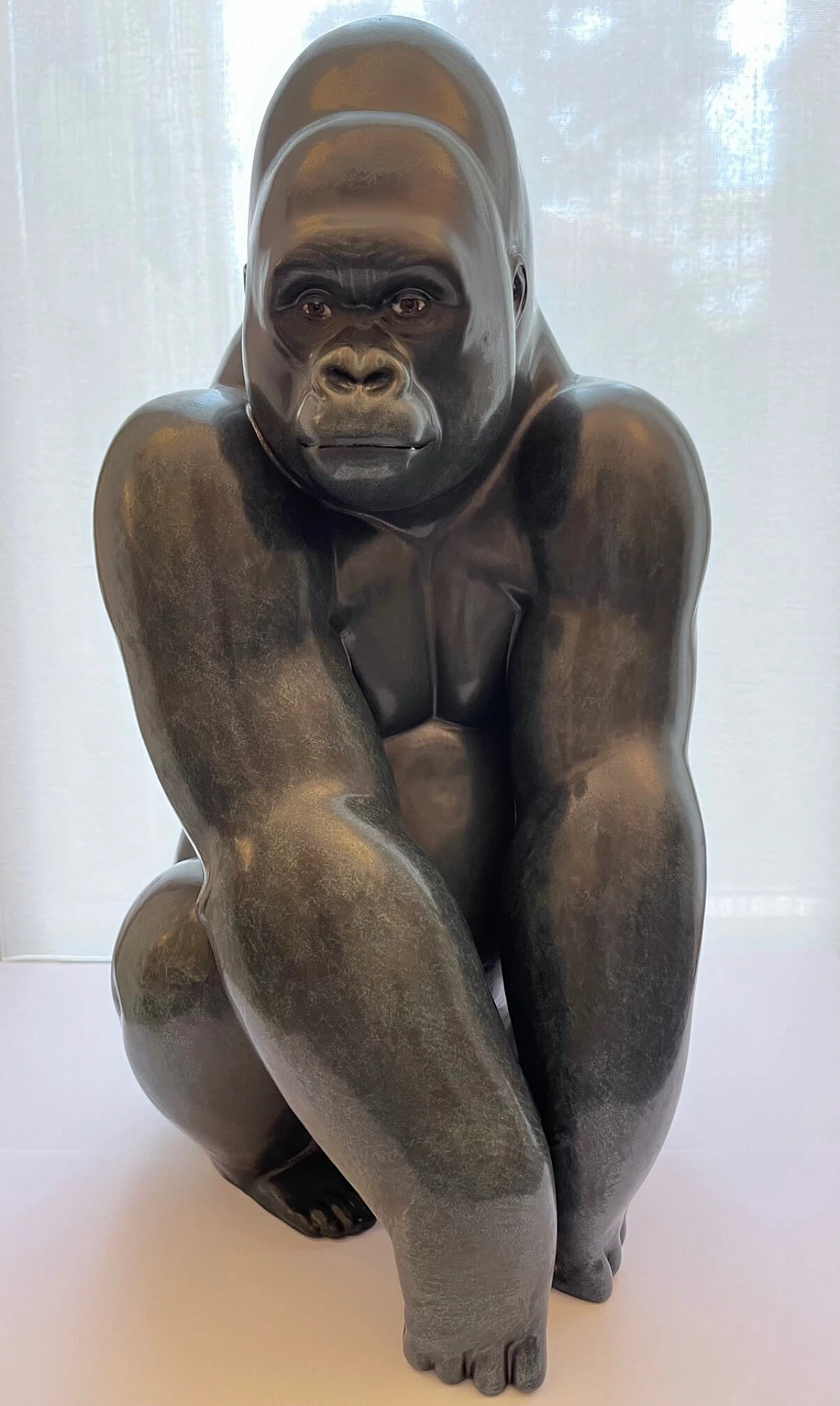 Stoneware gorilla sculpture by Marco Antonio Noguerón for Lladró, 2000s 7
