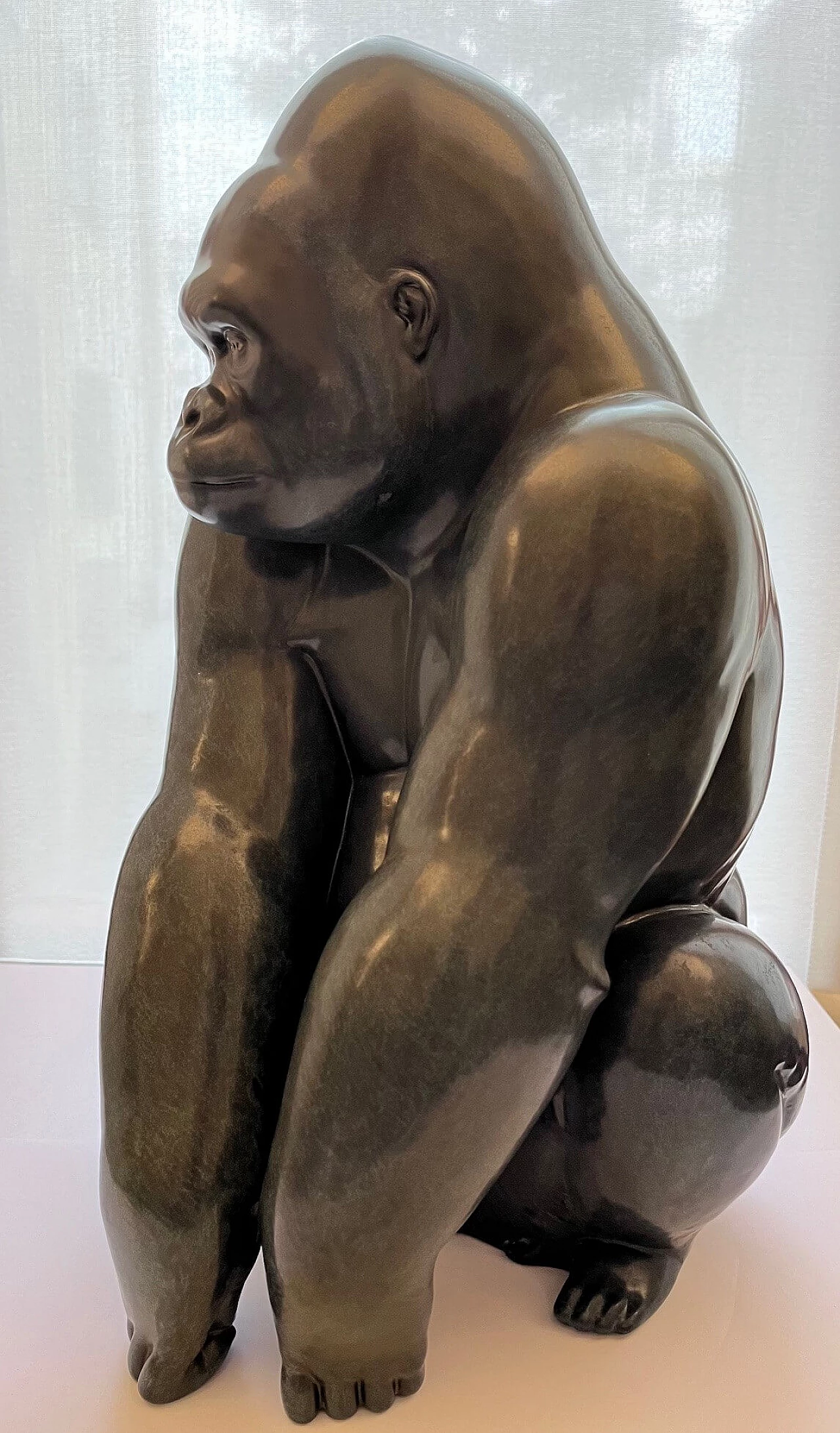 Stoneware gorilla sculpture by Marco Antonio Noguerón for Lladró, 2000s 9