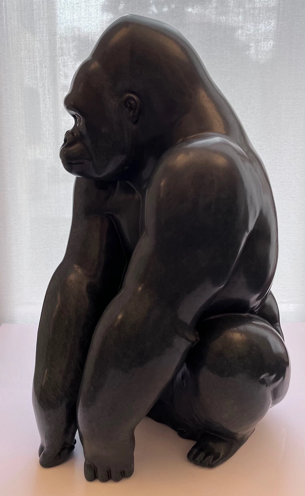 Stoneware gorilla sculpture by Marco Antonio Noguerón for Lladró, 2000s 10