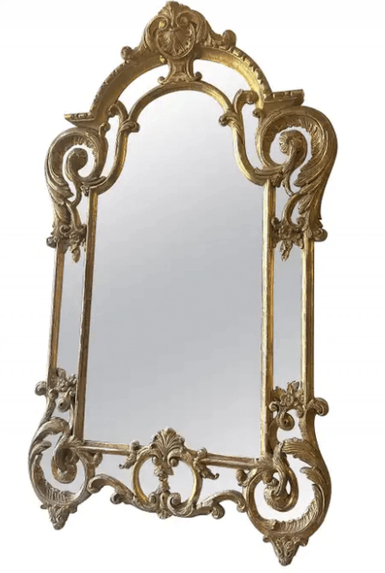 Wall mirror in gilded wood, 19th century 1