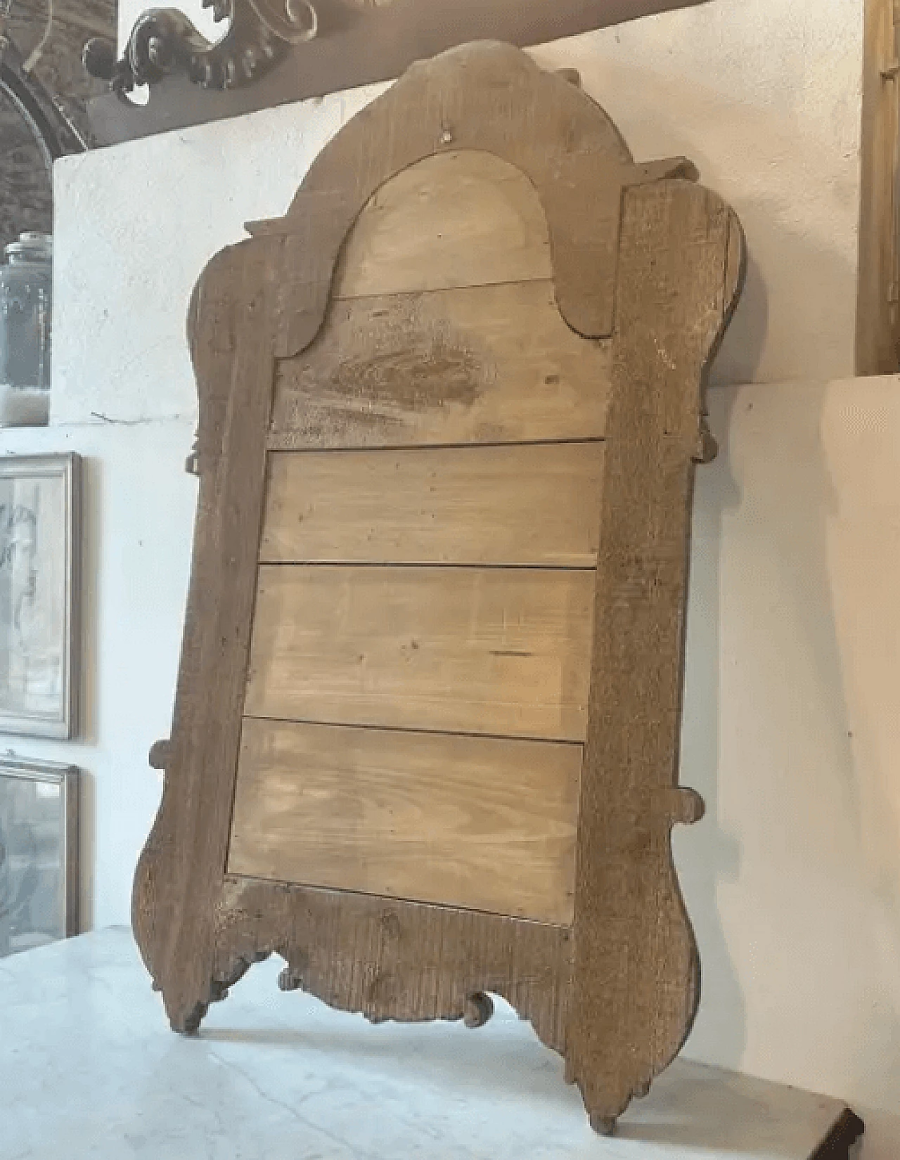 Specchio da parete in legno dorato, '800 8