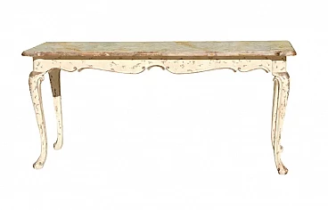 Carved and hand-painted wooden console table, 2000s