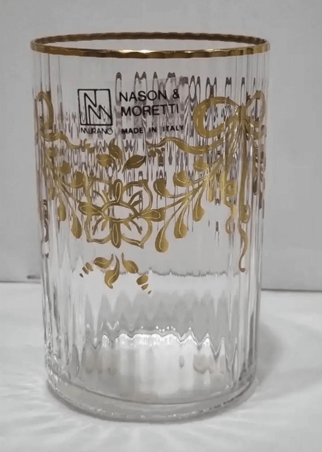 6 Hand-blown and hand-gilded glass beakers by Nason and Moretti, 2000s 3
