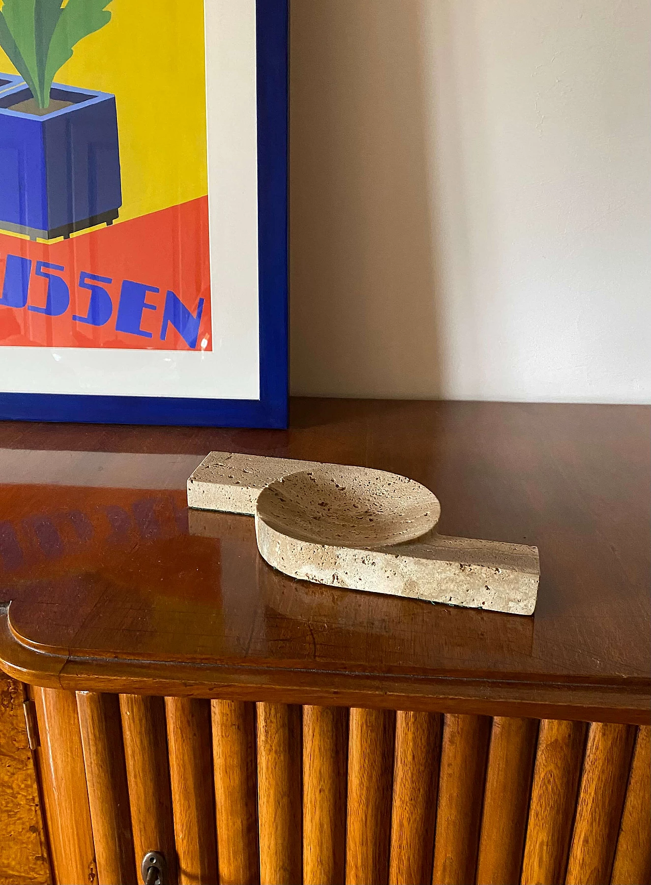 Posacenere in travertino di CN Cerri Nestore, anni '70 3