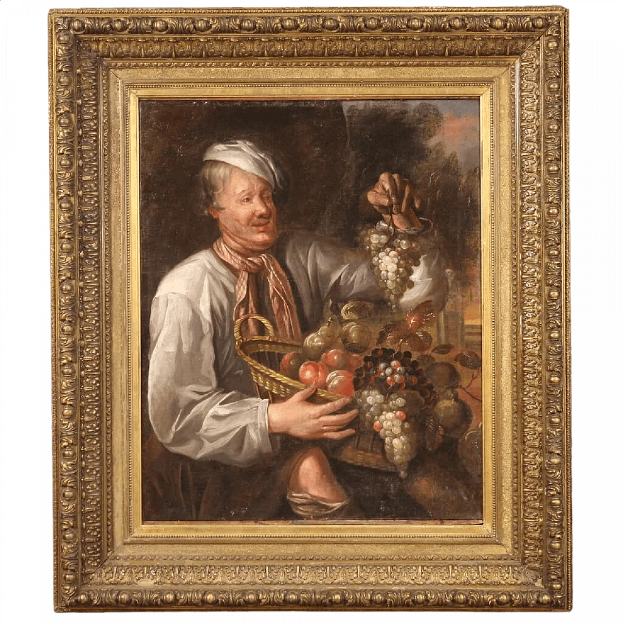 Fruit seller, oil painting on canvas, second half of the 18th century 16