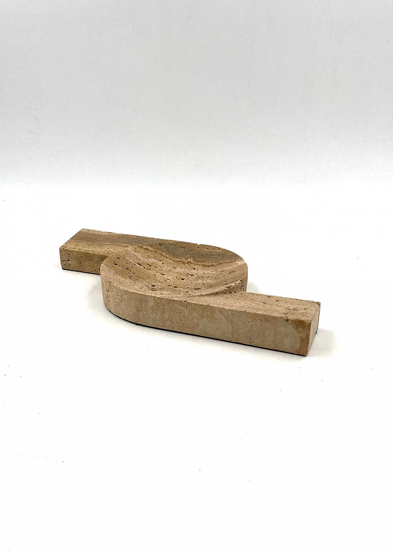 Posacenere in travertino di CN Cerri Nestore, anni '70 15