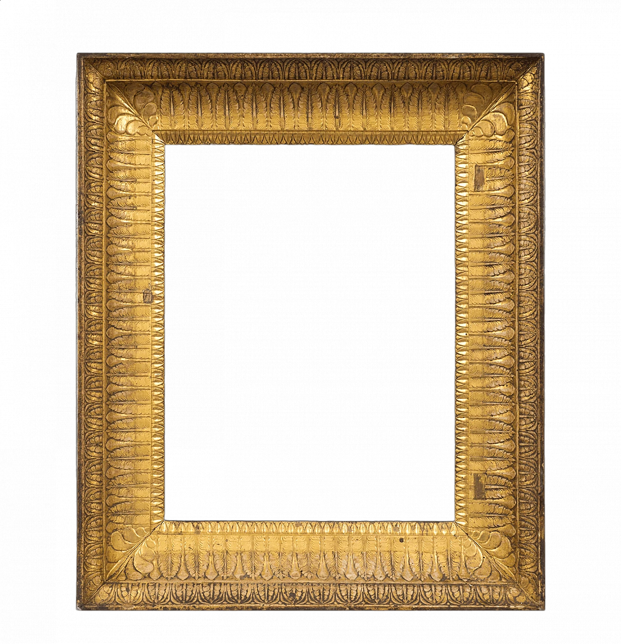 Cornice Impero napoletana in legno dorato e intagliato, inizio '800 4