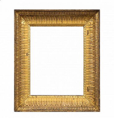 Neapolitan Empire gilded and carved wood frame, early 19th century