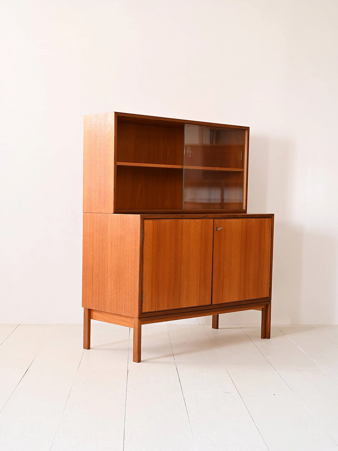 Scandinavian teak sideboard with display case, 1960s 4