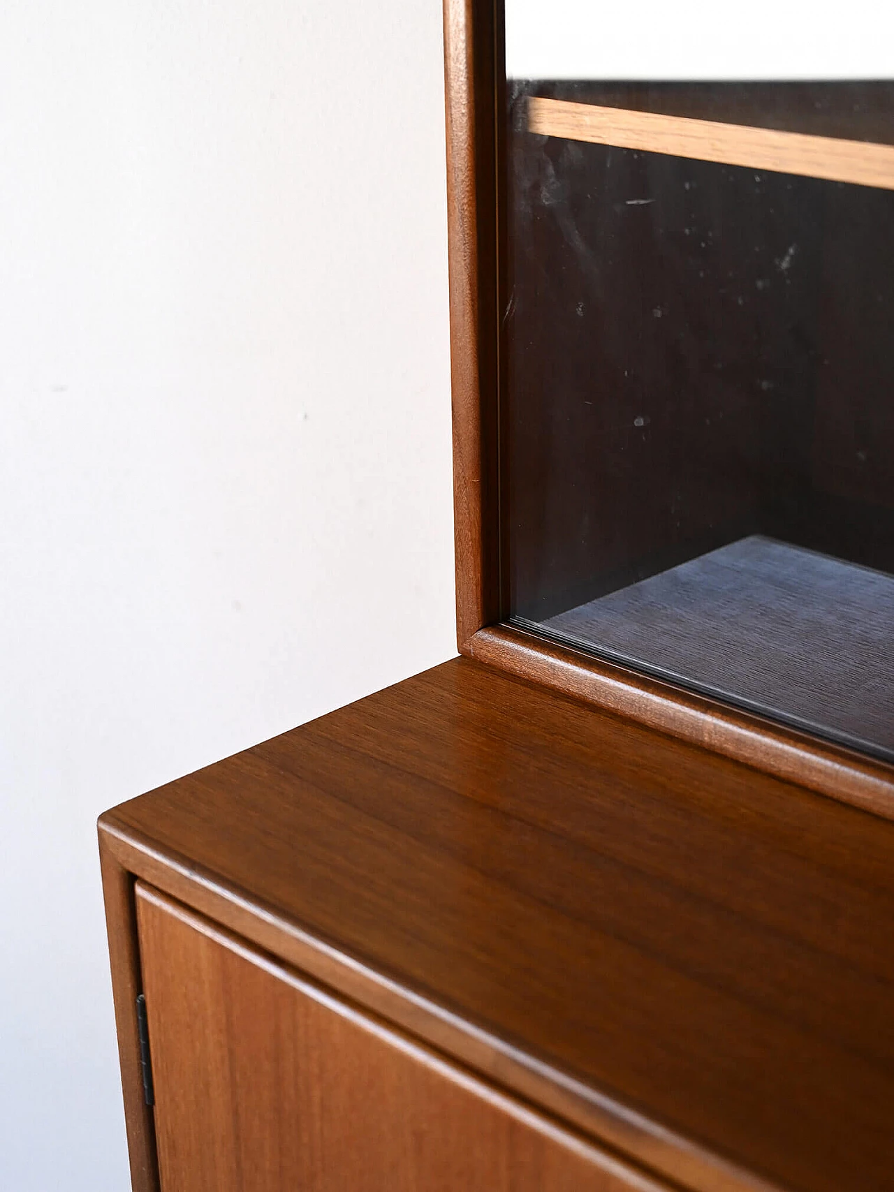 Scandinavian teak sideboard with display case, 1960s 6