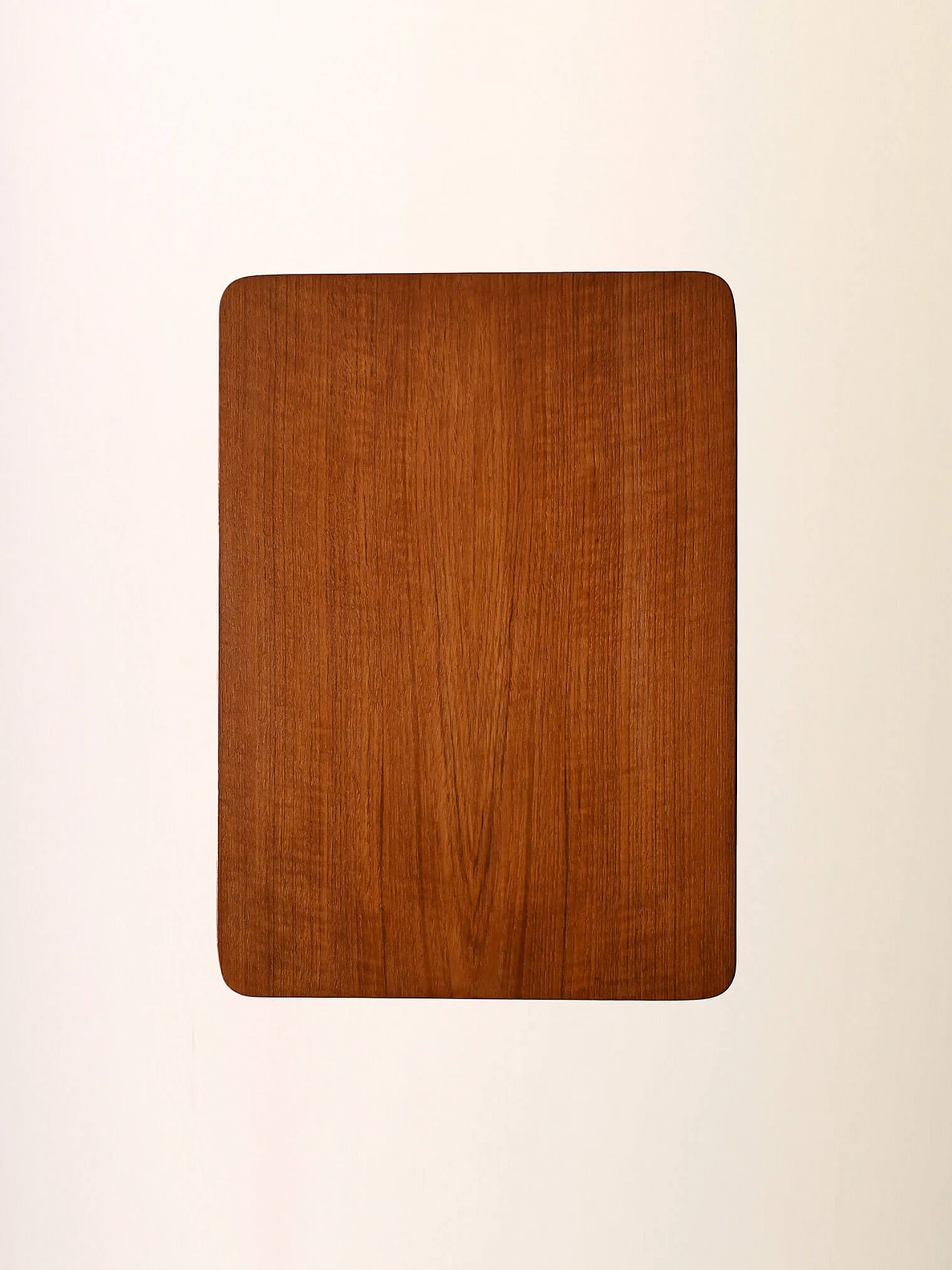 Scandinavian teak bedside table with drawer and double shelf, 1960s 10