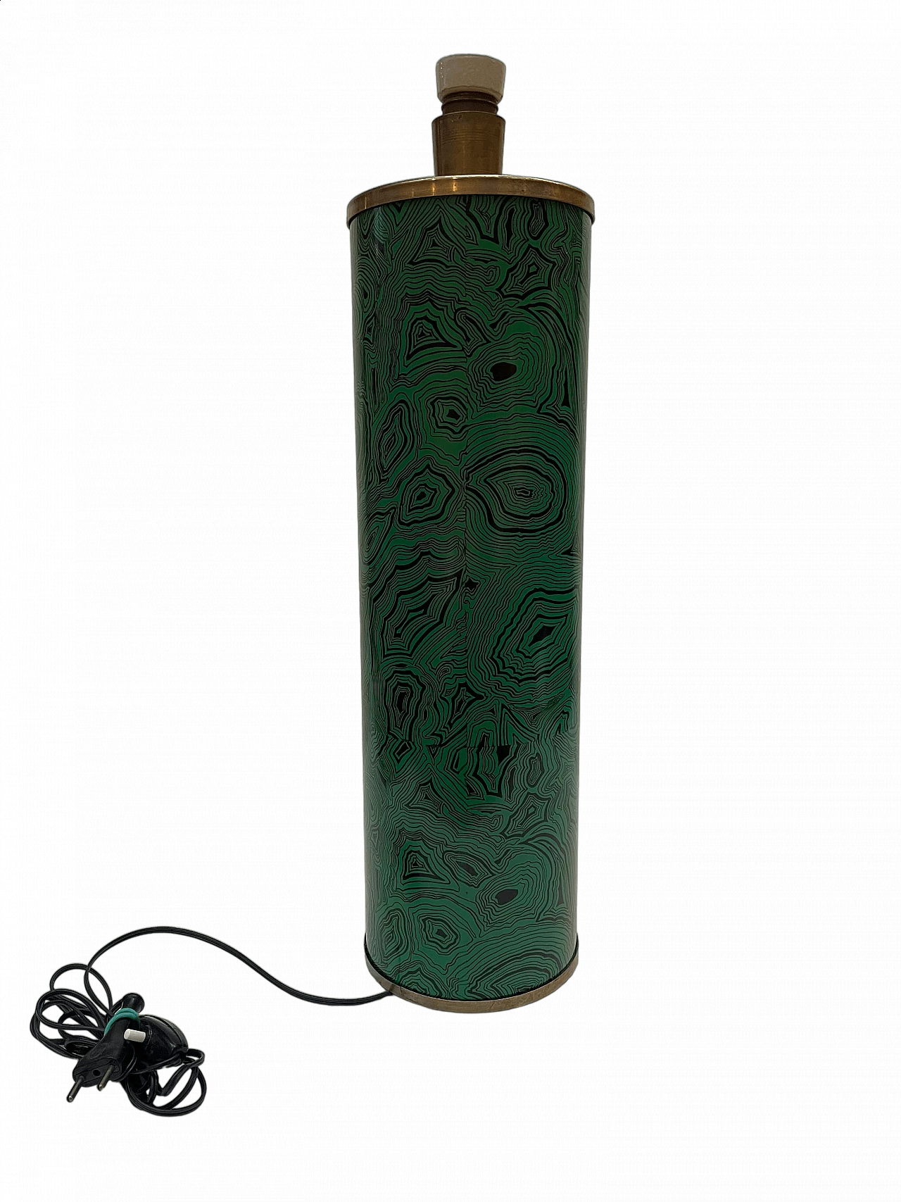 Table lamp 'Malachite' series in metal and brass by Piero Fornasetti, 1950s 7