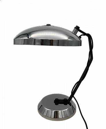 Lampada da tavolo cromata attribuita a Reggiani, anni '70