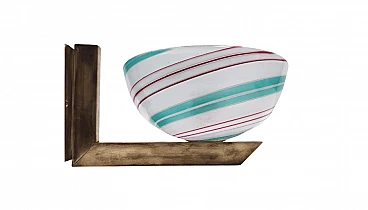 Applique in vetro e ottone di Dino Martens per Aureliano Toso, anni '50